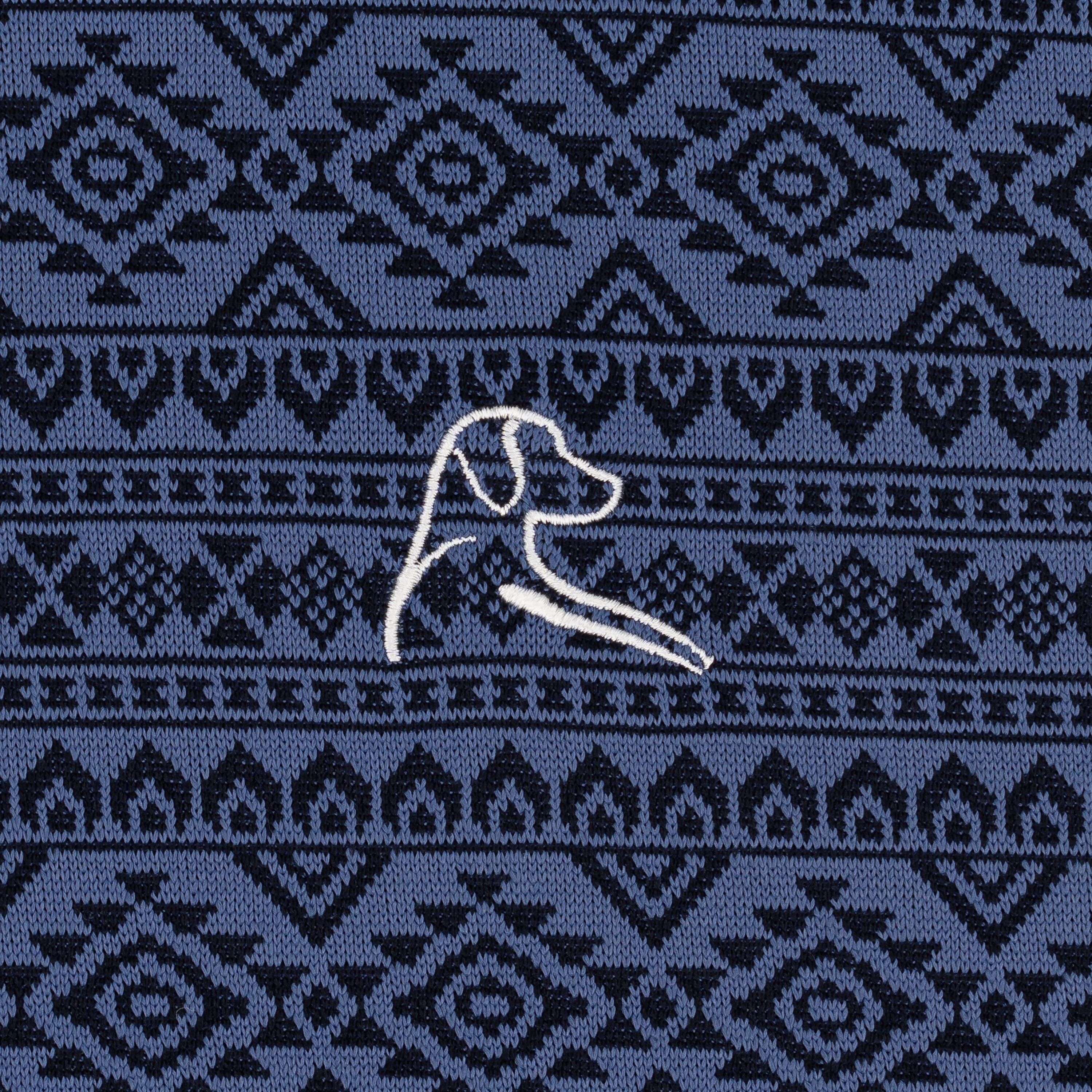 Apex Jacquard Performance Q-Zip | The Apex - Fleet Navy/Slate Blue - Image 3