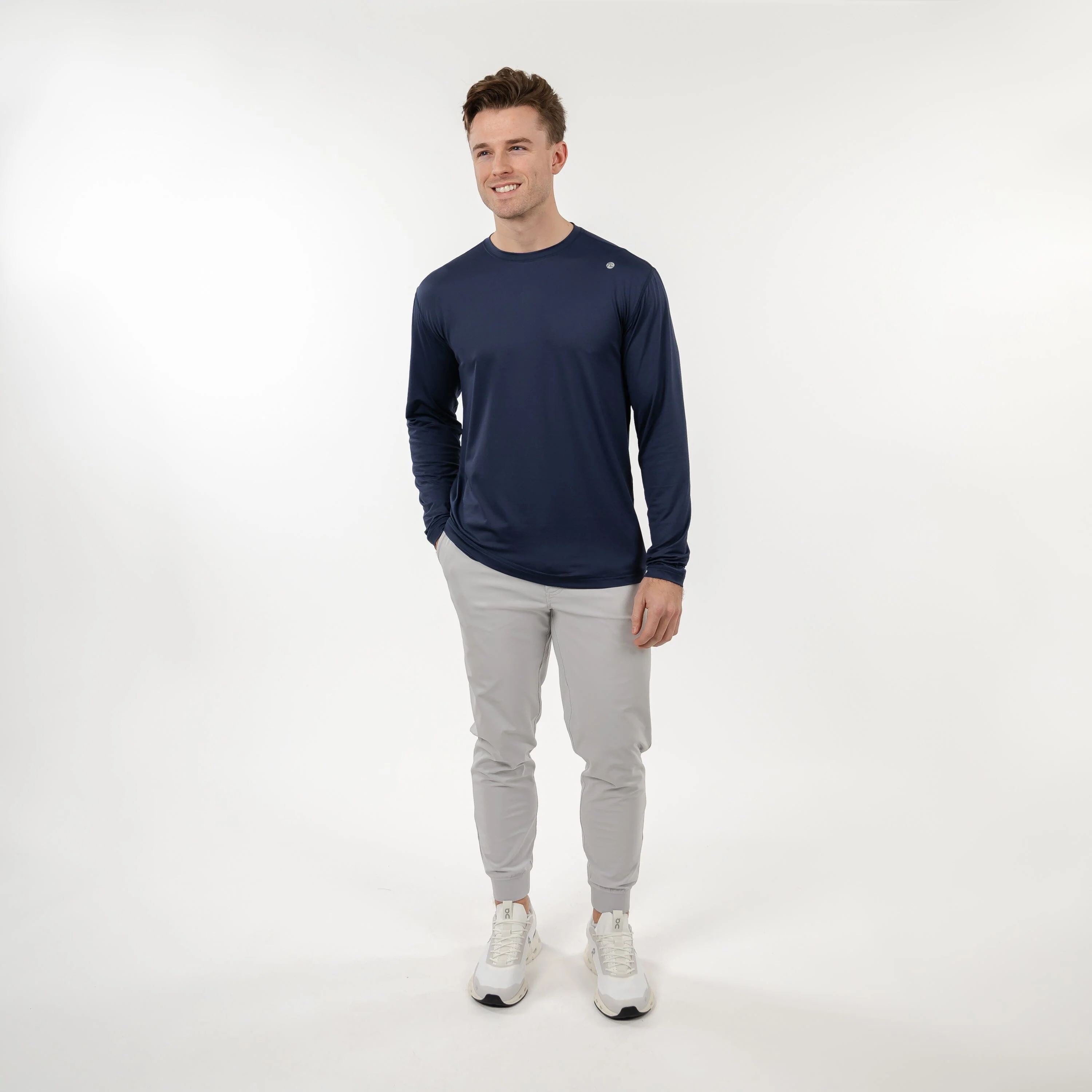 Blitz Tech Long Sleeve Tee | Solid - Fleet Navy - Image 5