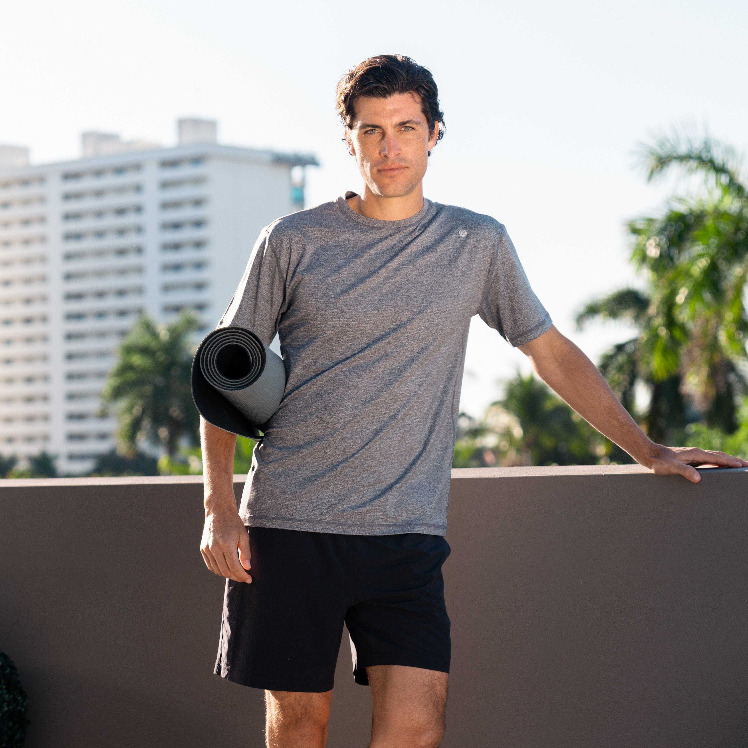 Blitz Tech Tee | Heather - Middie Grey/White