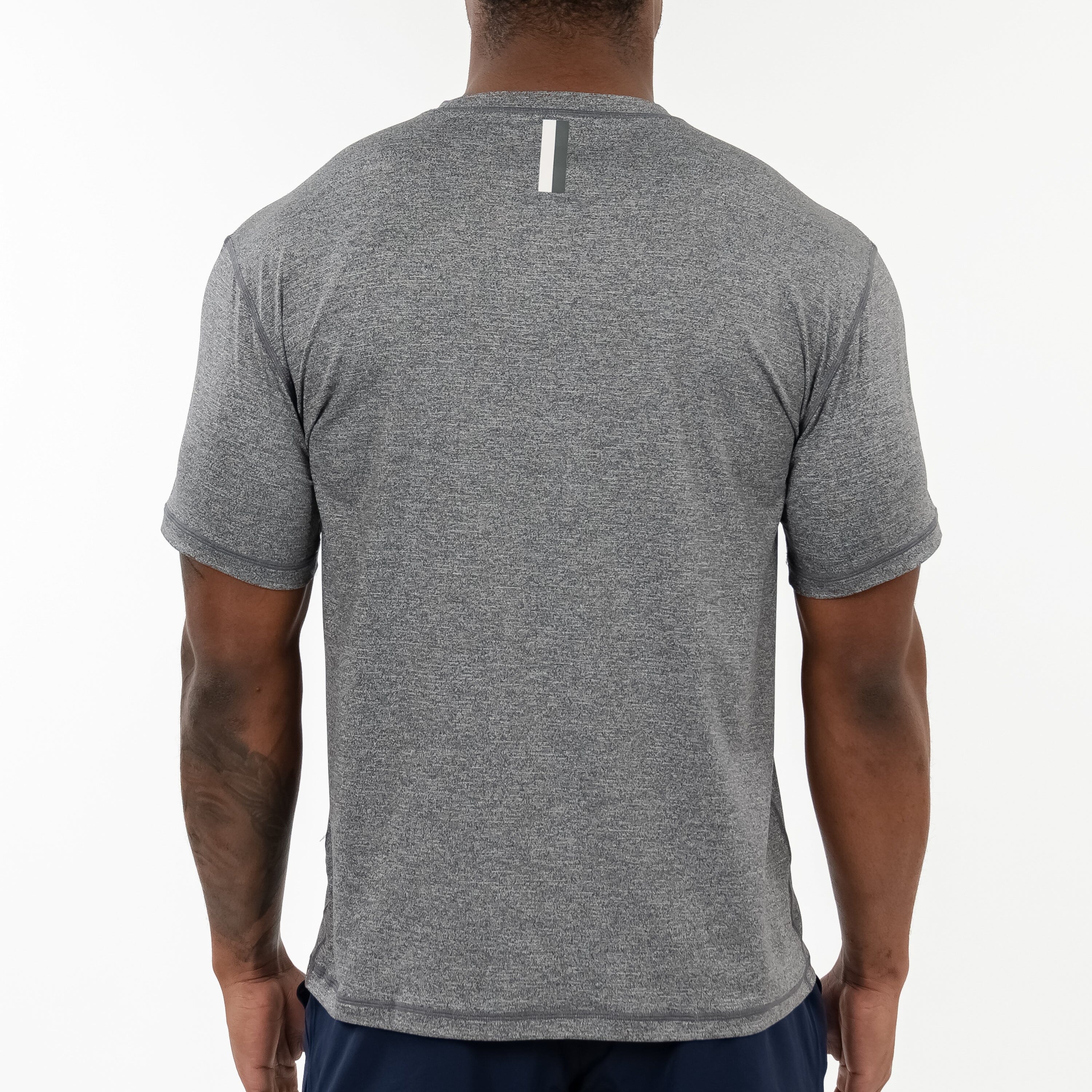 Blitz Tech Tee | Heather - Middie Grey/White - Image 4