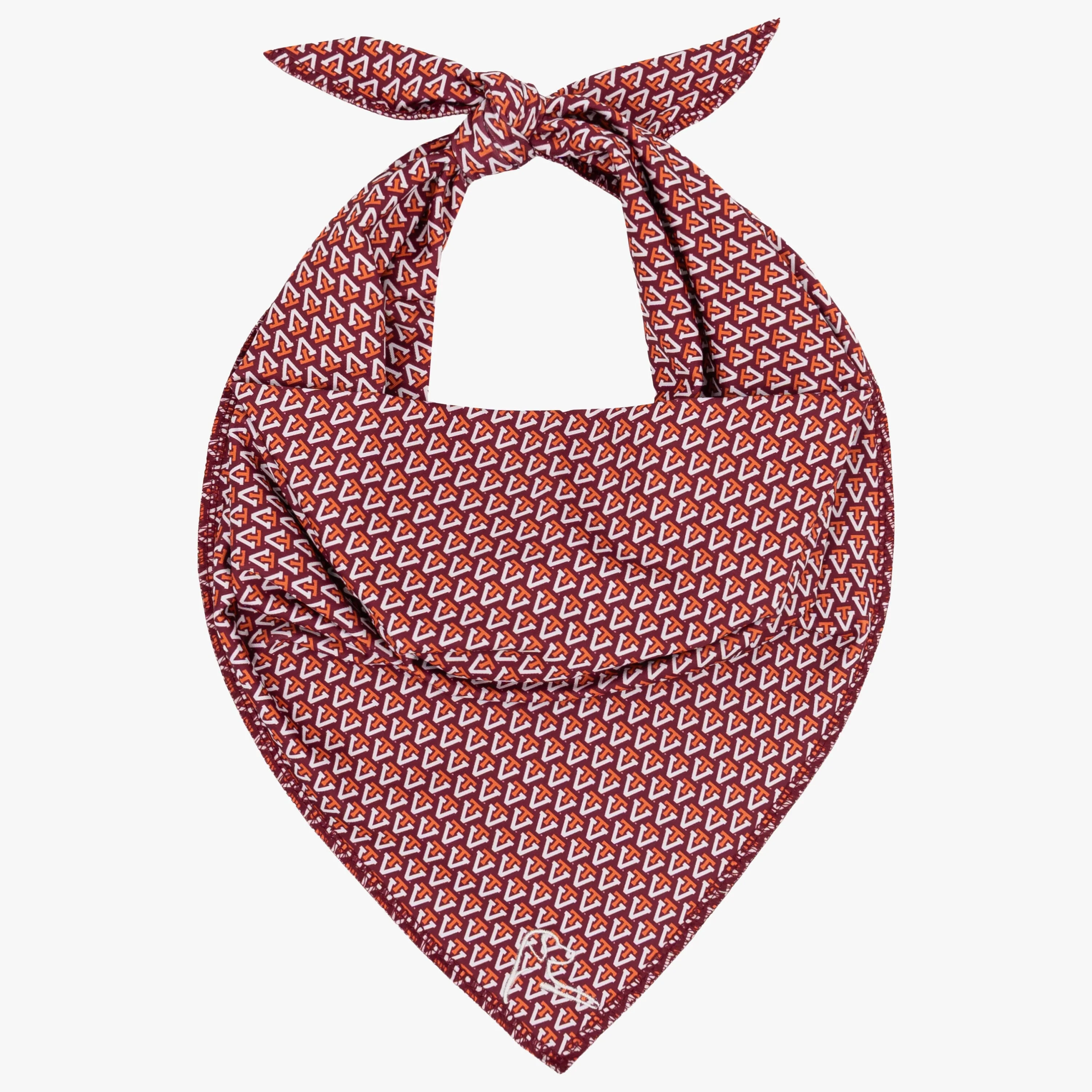 The Virginia Tech Hokies® | Collegiate Bandana | The Virginia Tech Hokies® - Dark Maroon/White