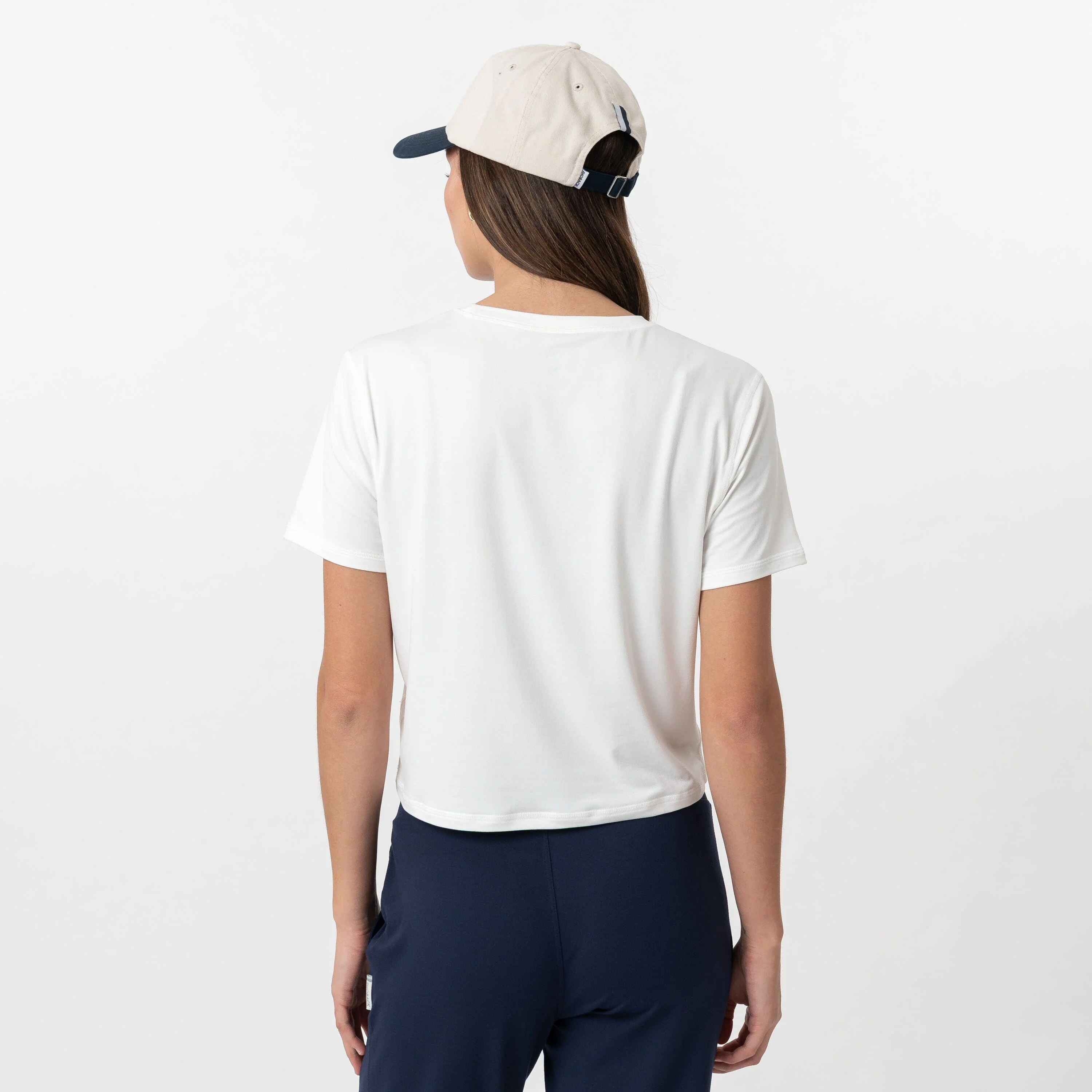 Drift Performance Crop Tee | Solid - White - Image 2