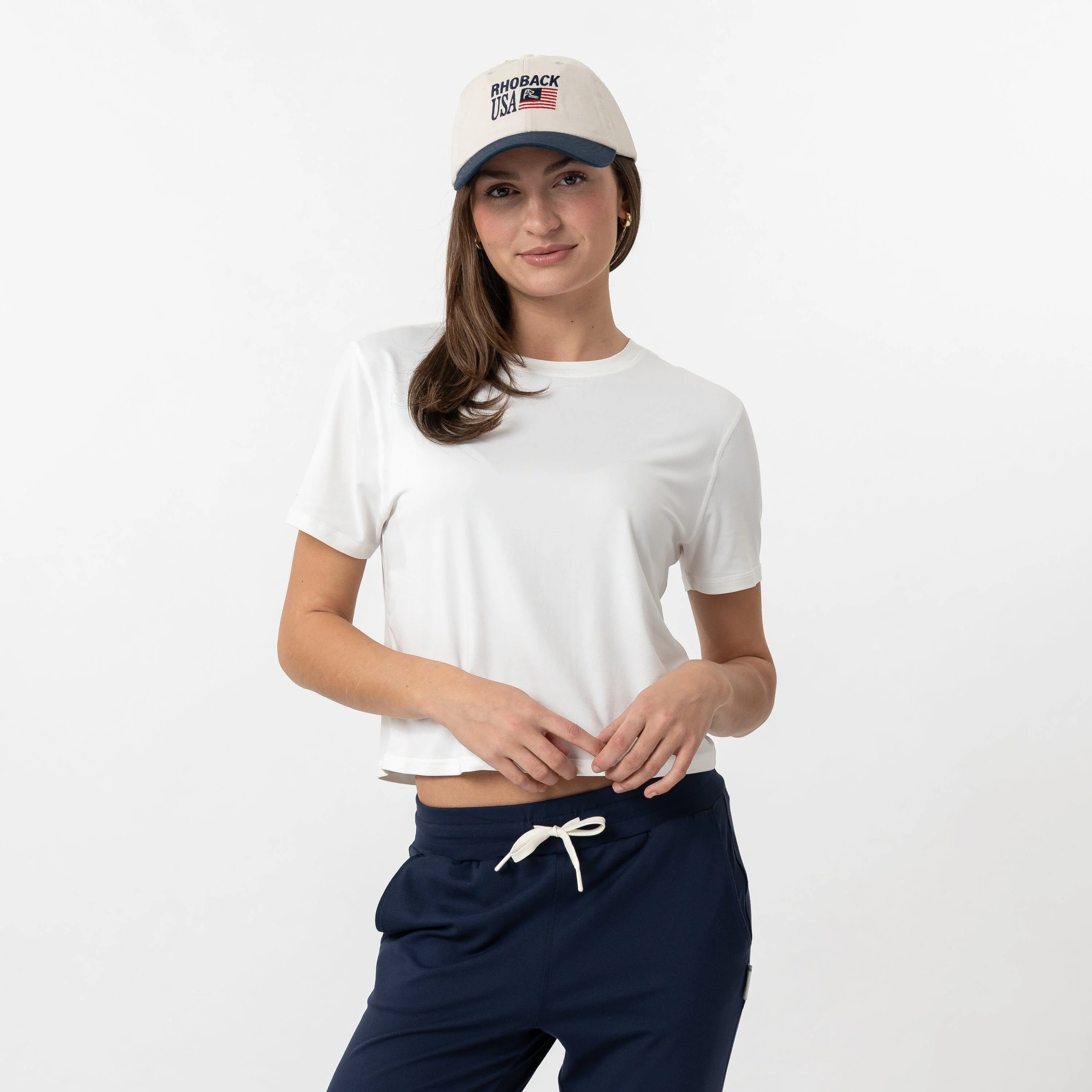 Drift Performance Crop Tee | Solid - White - Image 4