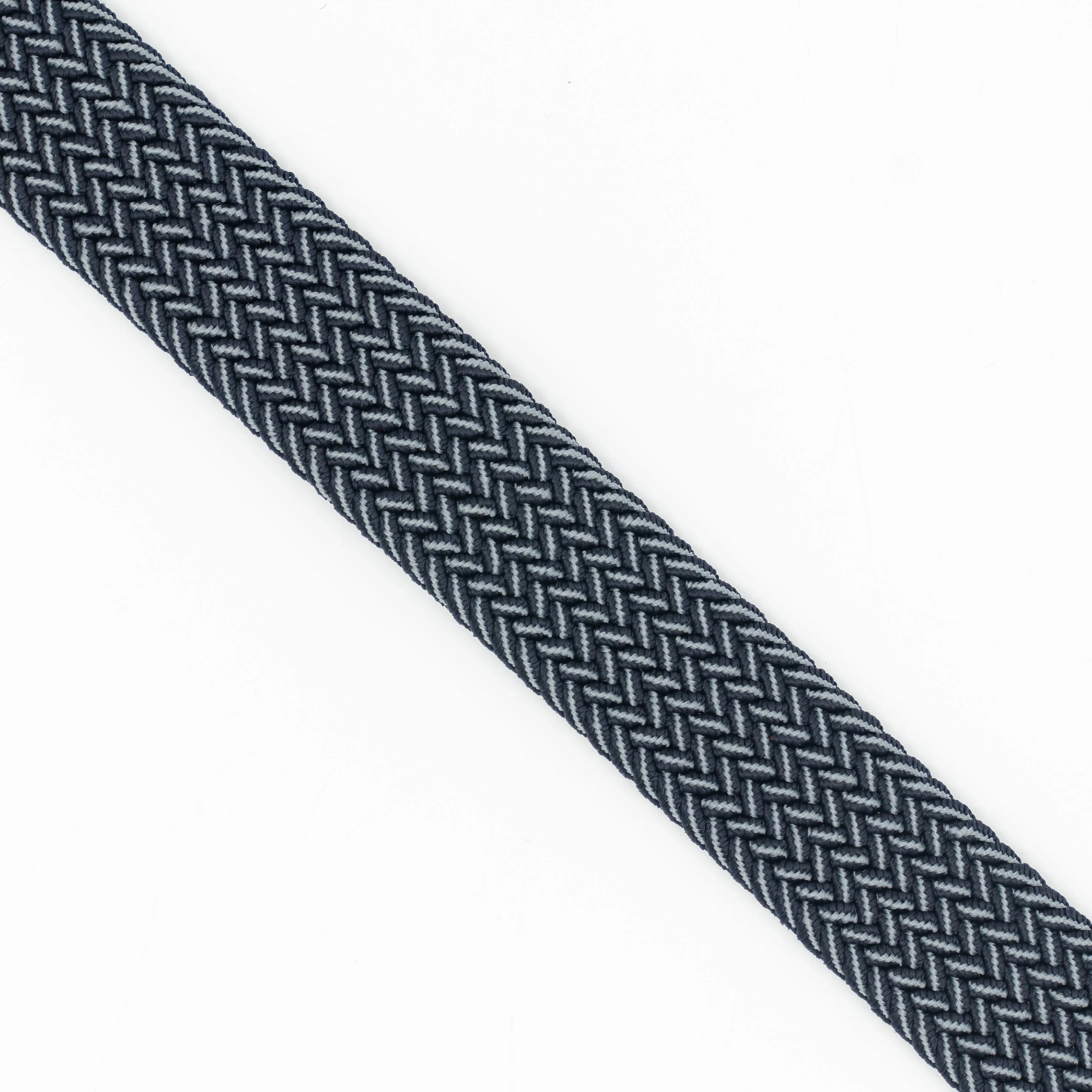 Flex Stretch Belt | The Two Color Weave - Fleet Navy/Thunder Grey - Image 5