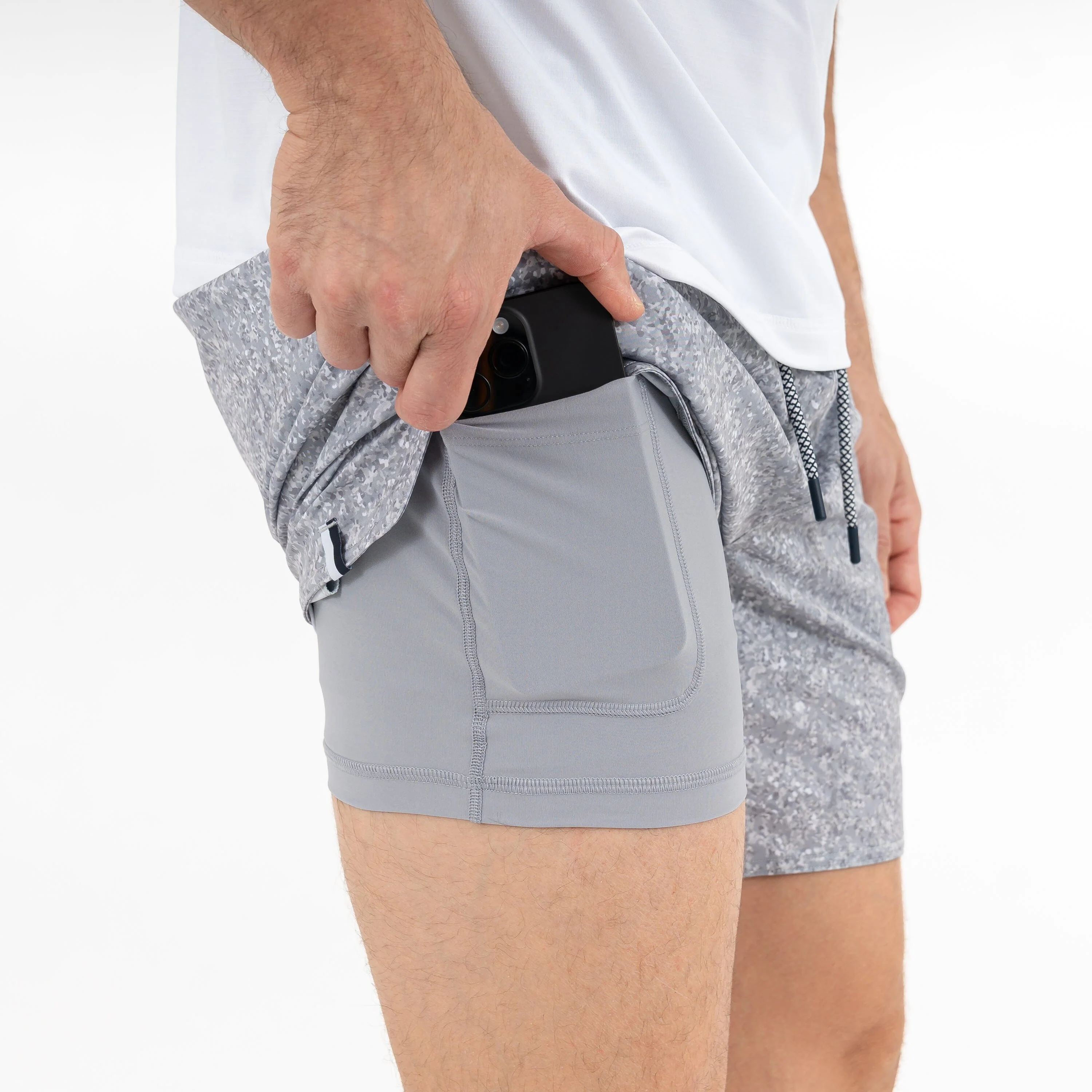 Grit Gym Short - 7" | The Haze - Thunder Grey/Thunder Grey - Image 5