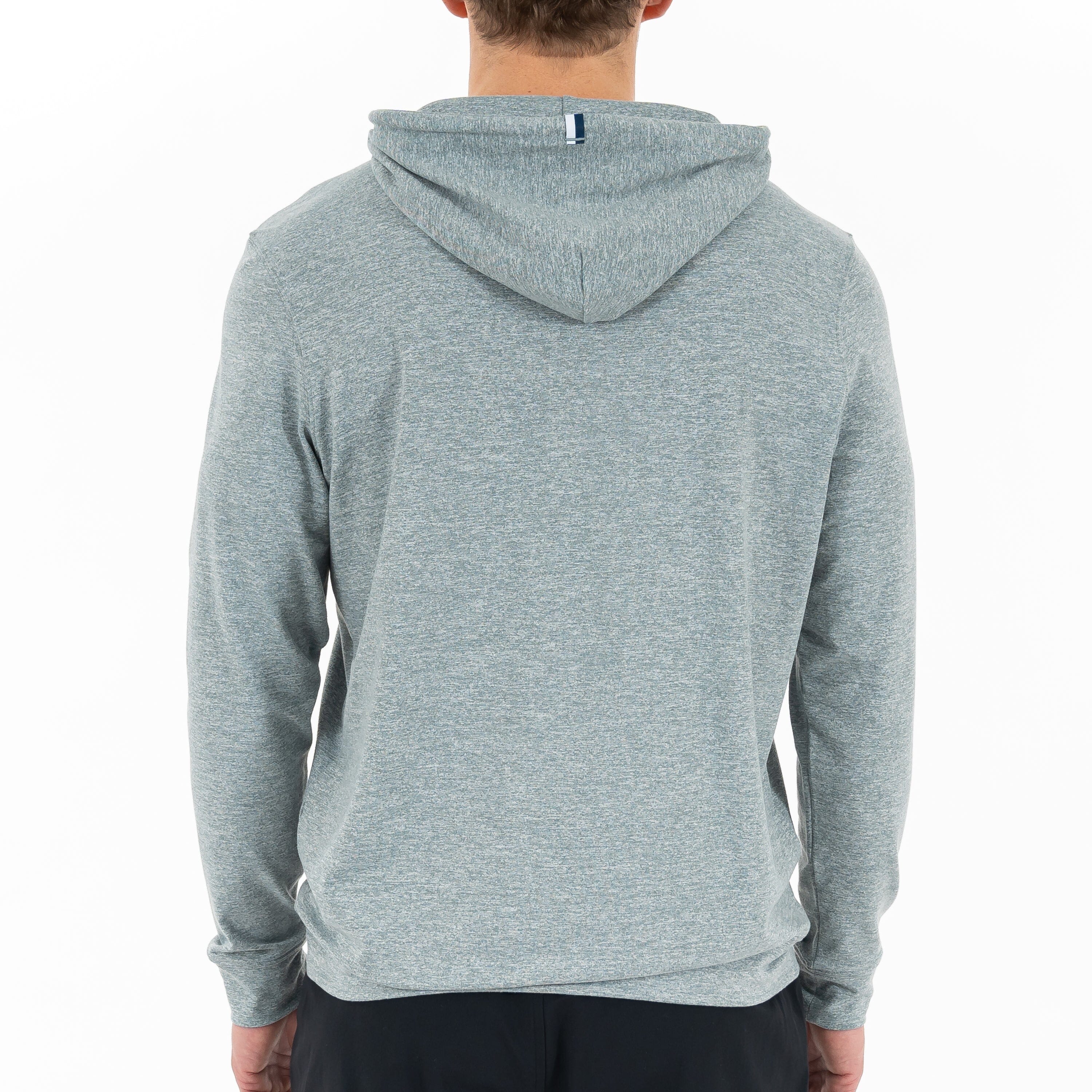 Hesi Performance Hoodie | Heather - Jungle Green/White - Image 3