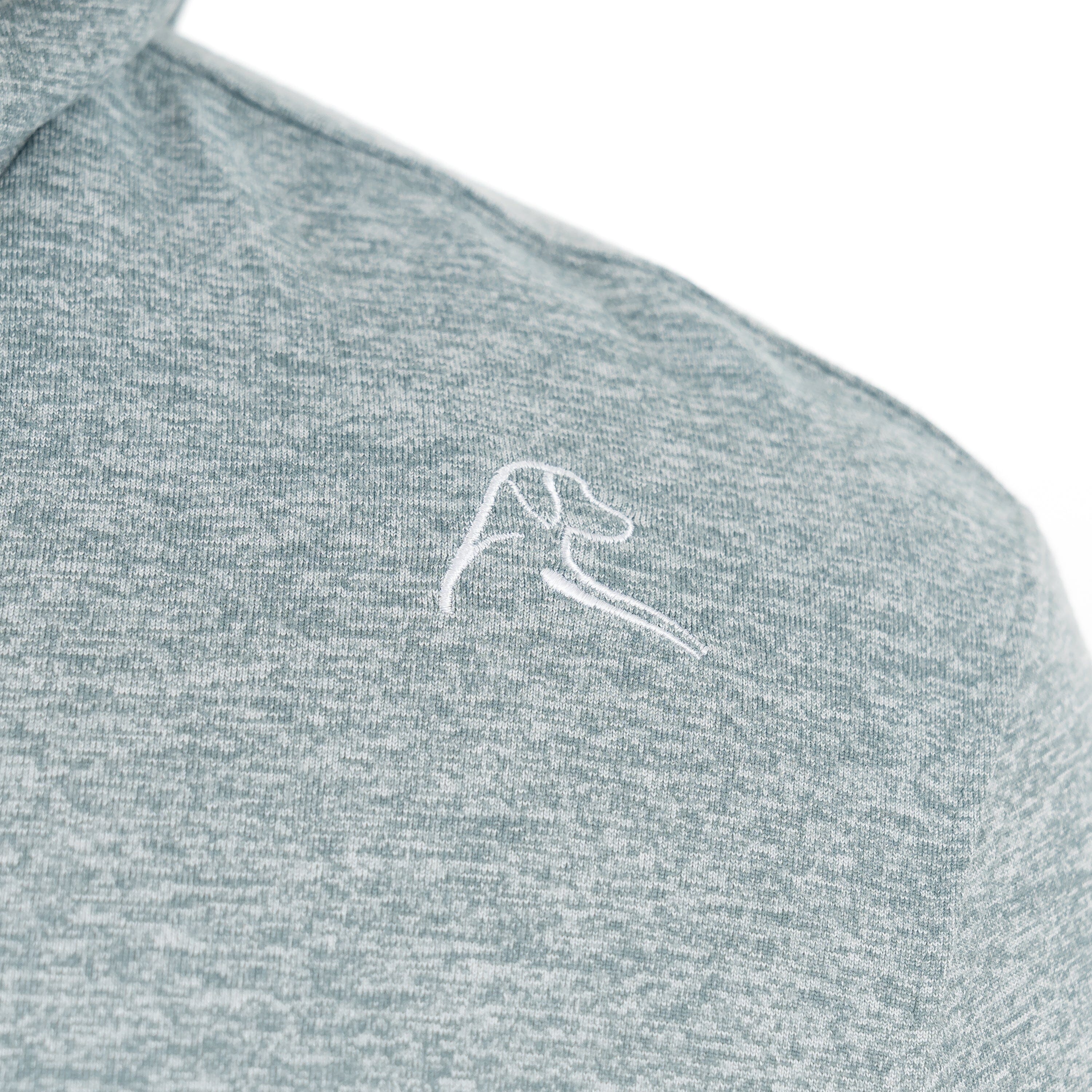 Hesi Performance Hoodie | Heather - Jungle Green/White - Image 4