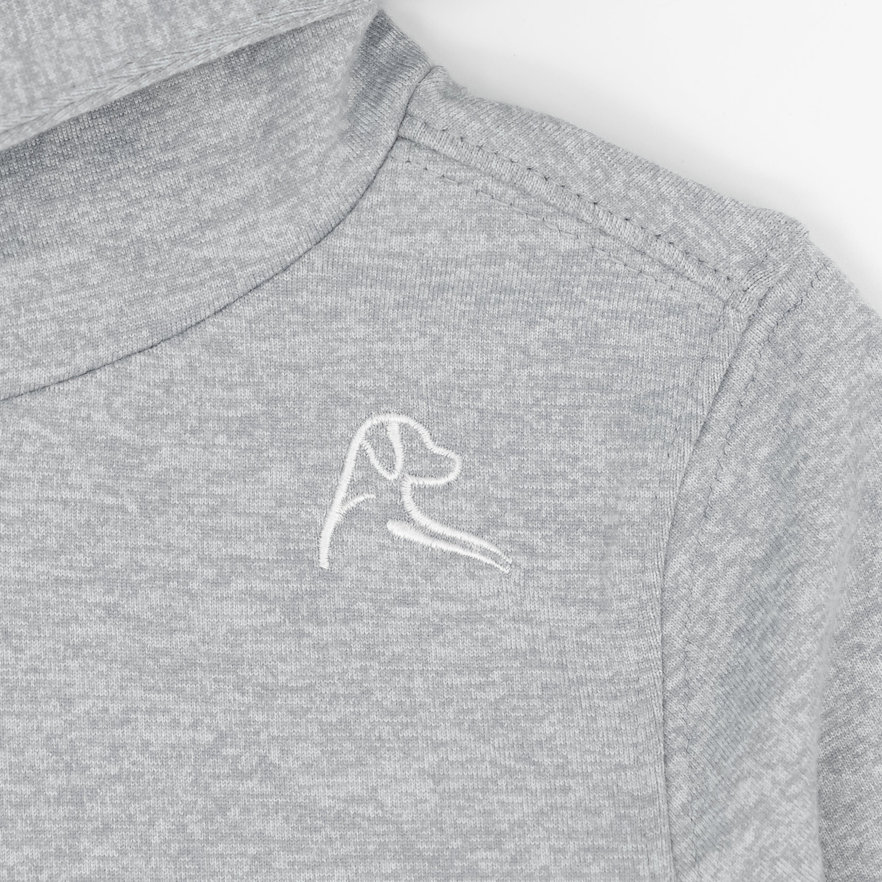 Lil' Hesi Performance Hoodie | Heather - Stainless Steel/White - Image 3