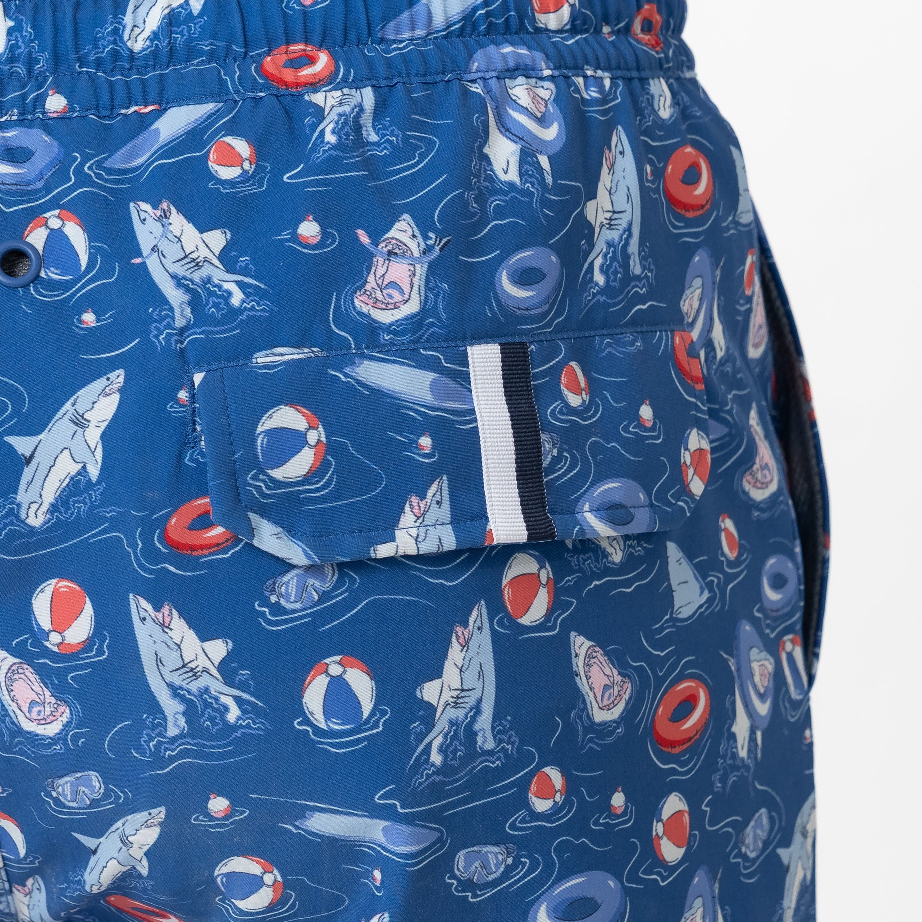 Medley Swim Trunk | The Chomp - Short Stop Blue/Sorbet Red - Image 5