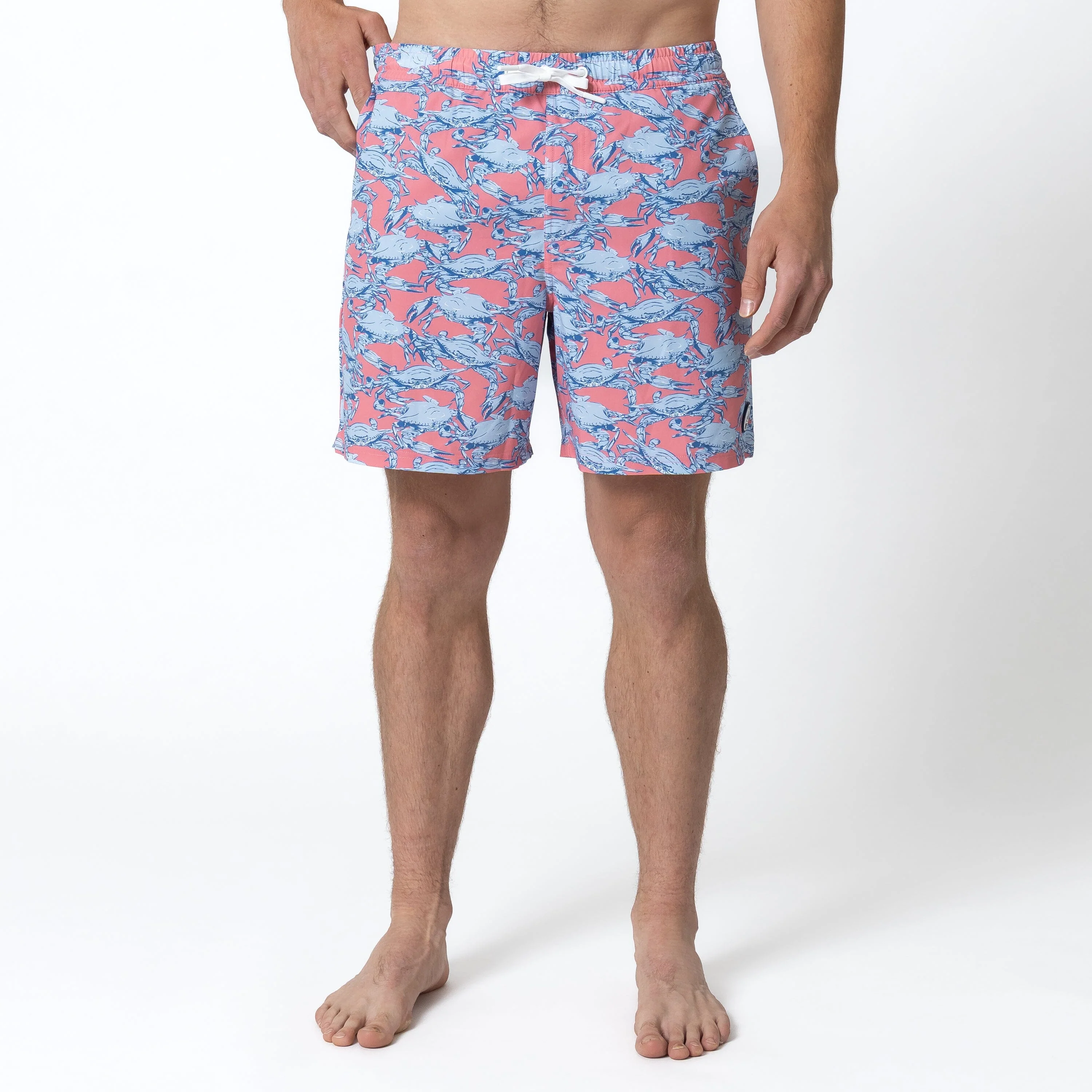 Medley Swim Trunk | The Claws - Washed Red/Baby Blue - Image 9