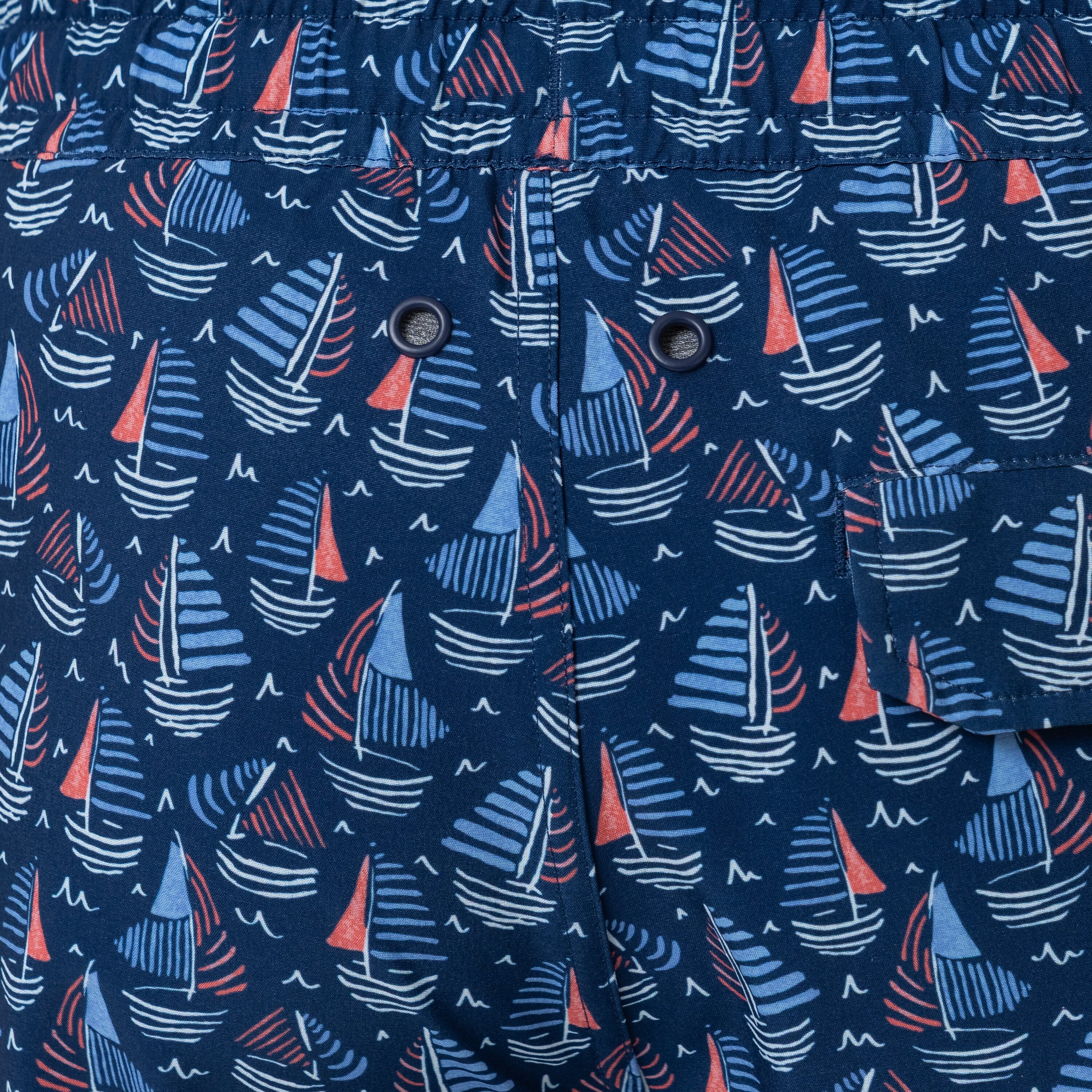 Medley Swim Trunk | The First Mate - Admiral Navy/Sorbet Red - Image 7