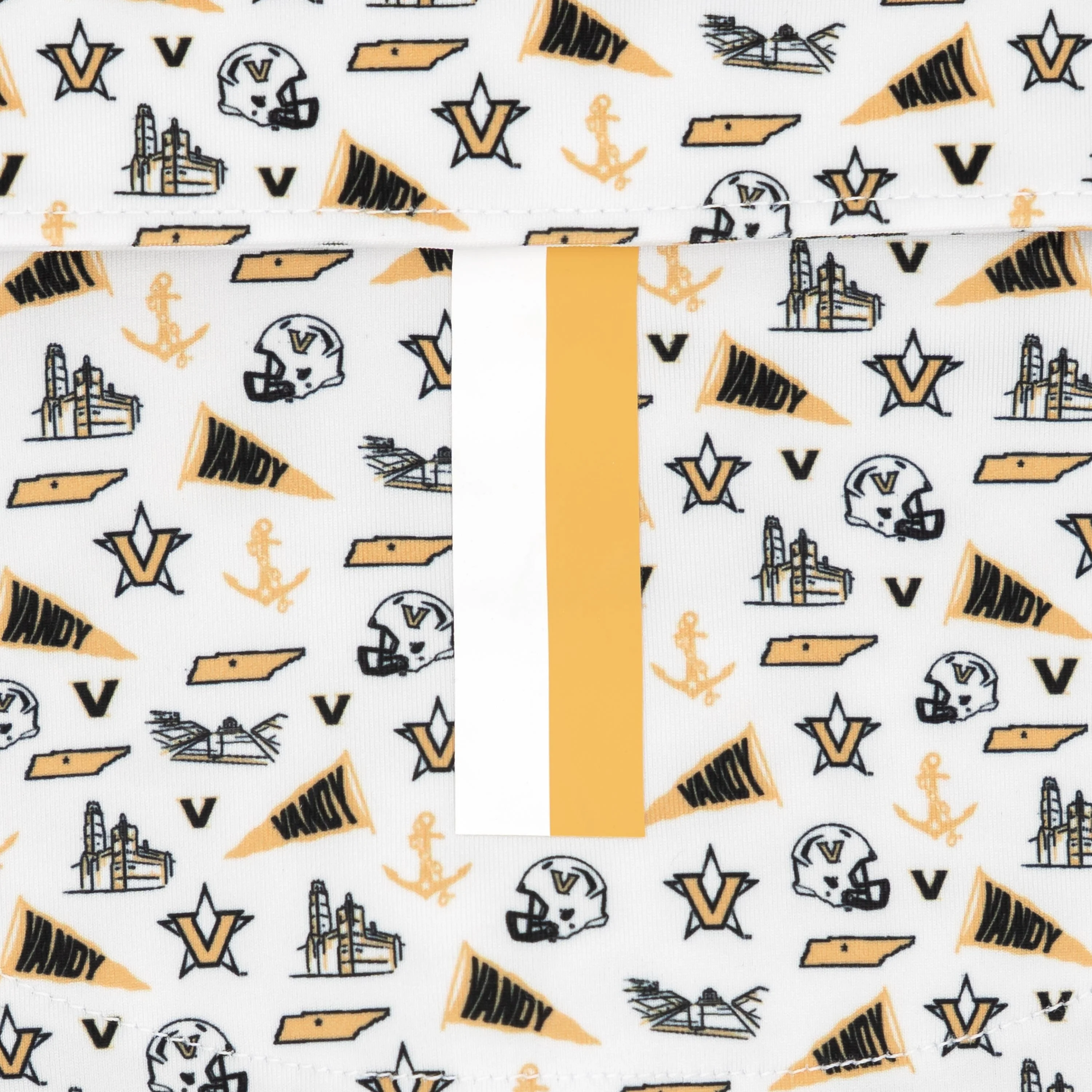 The Vanderbilt Gameday | Collegiate Polo | The Vanderbilt Gameday - White/Sierra Gold - Image 4