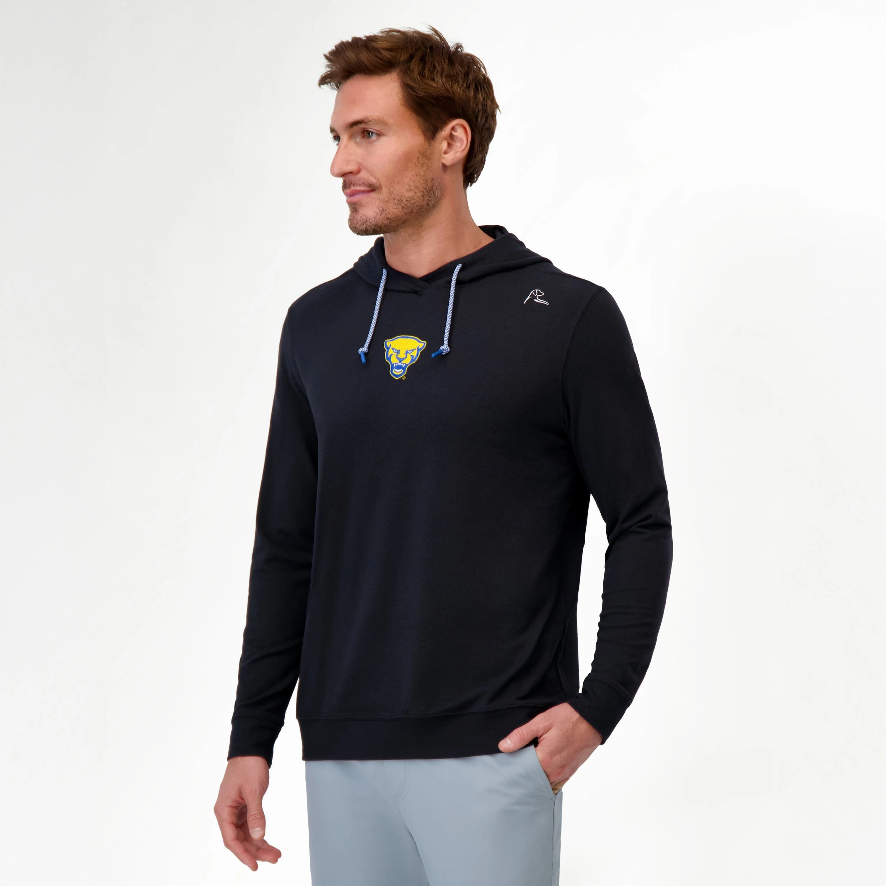 Hesi Collegiate Hoodie - Pitt | Solid - Black - Pitt - 1 - Image 3