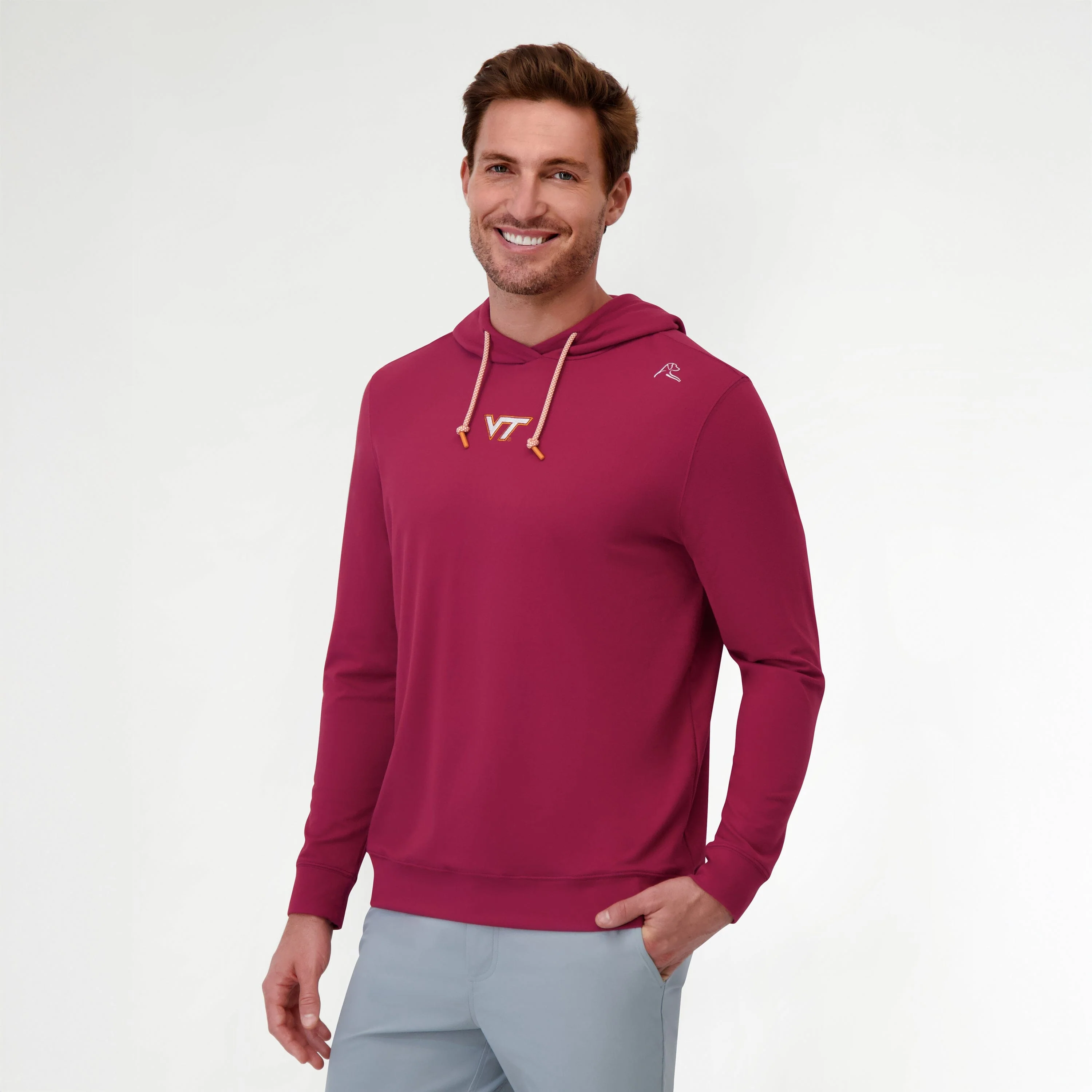 Hesi Collegiate Hoodie - Virginia Tech | Solid - Dark Maroon - VT - 2 - Image 2