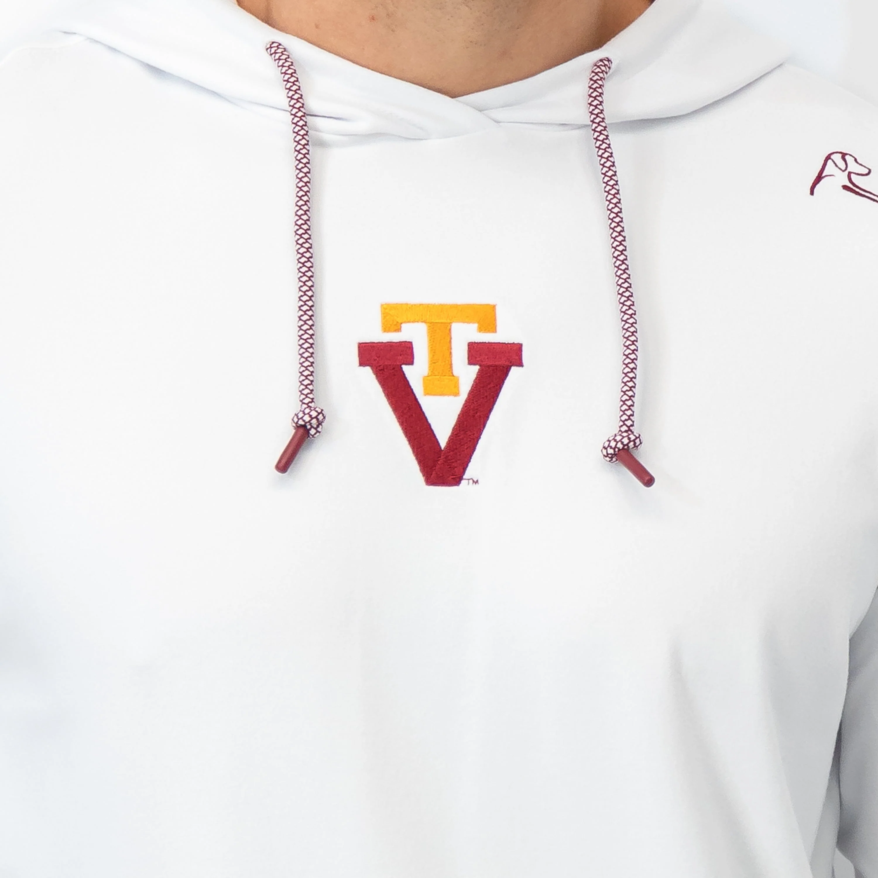 Hesi Collegiate Hoodie - Virginia Tech | Solid - White - VT - 2 - Image 2