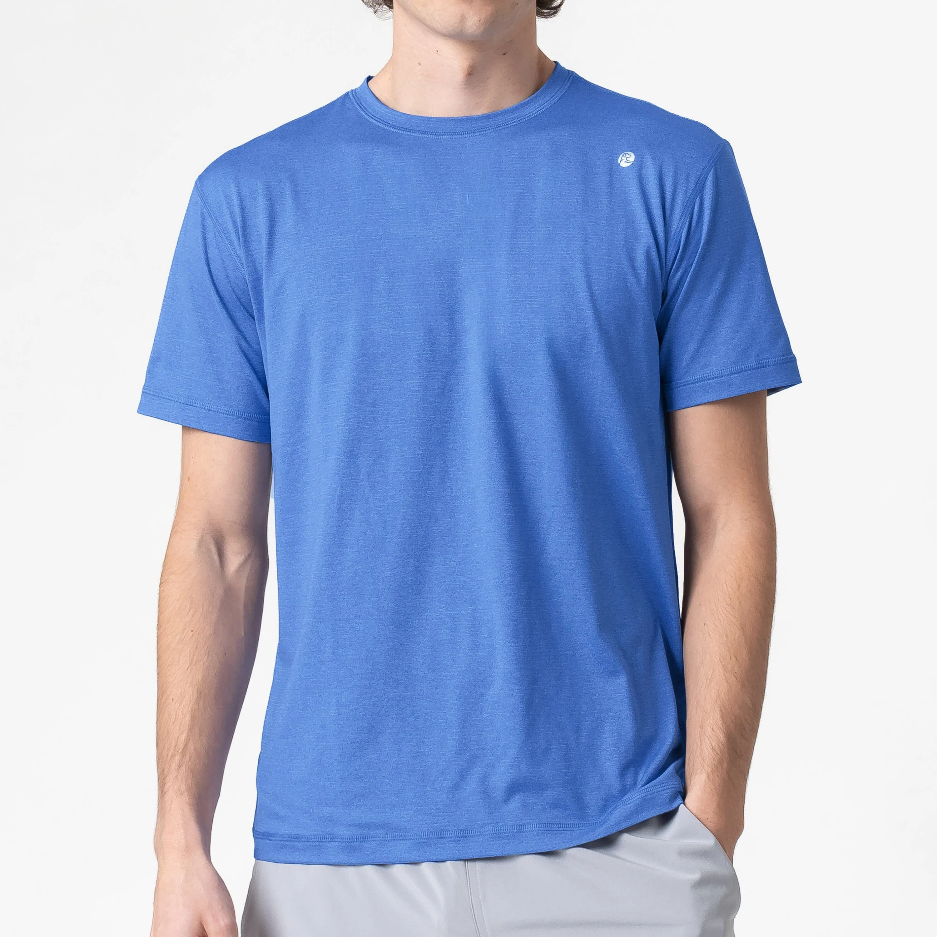 Blitz Tech Tee | Heather - Bunker Blue/Lavender Blue