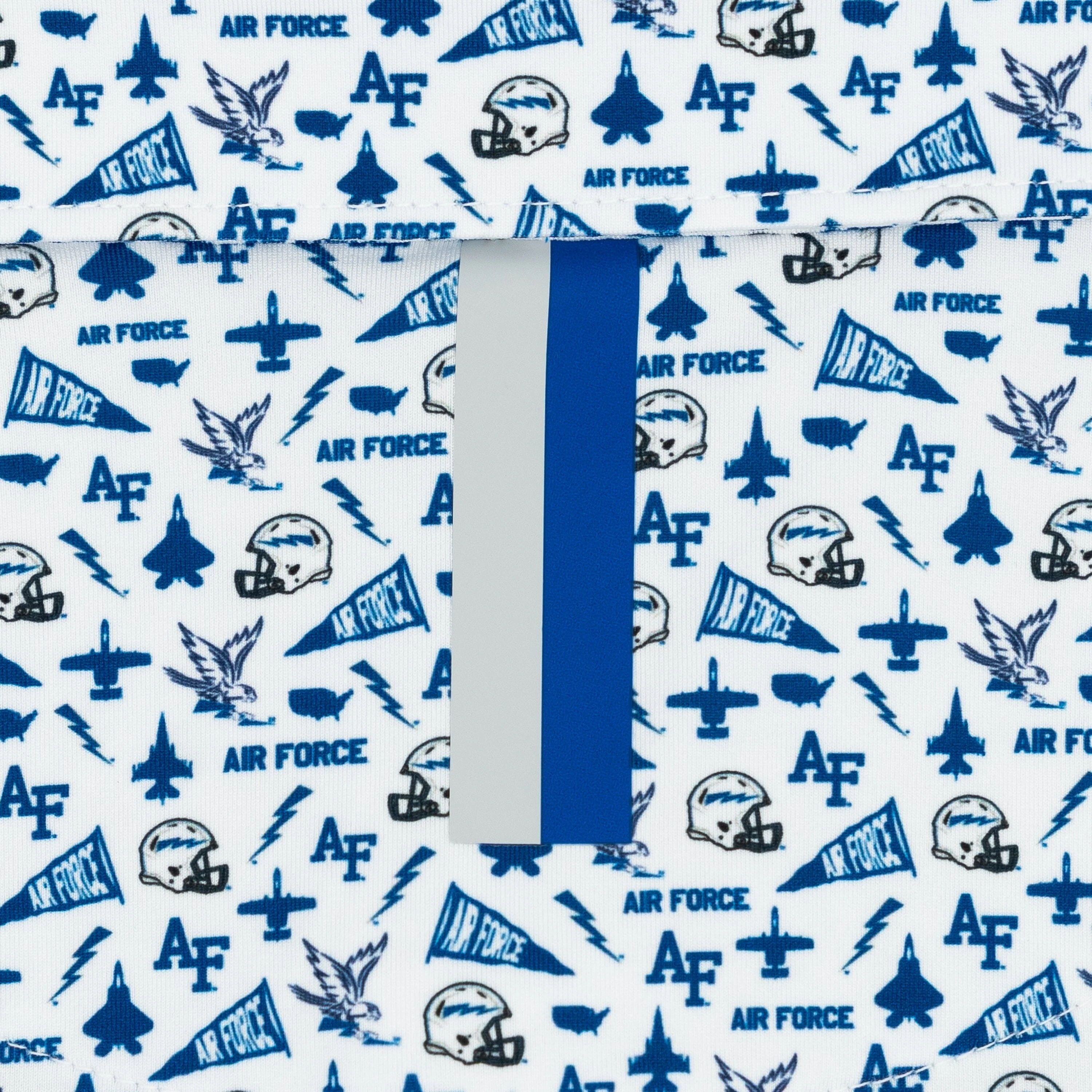 The Air Force Gameday | Collegiate Polo | The Air Force Gameday - White/Azure Blue - Image 4