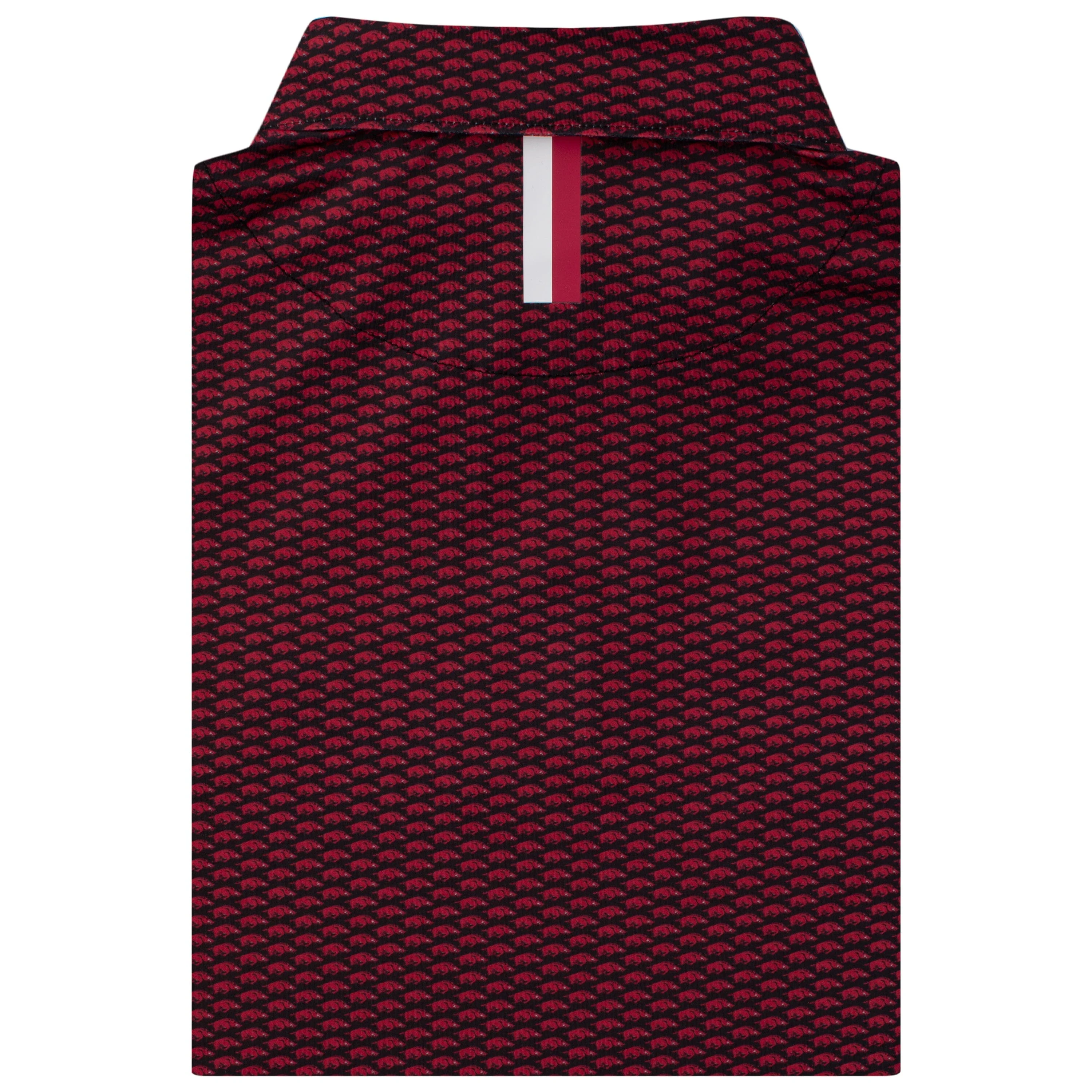 The Arkansas Wooo PigĀ® | Collegiate Polo | The Arkansas Wooo PigĀ® - Black/Carmine Red - Image 2