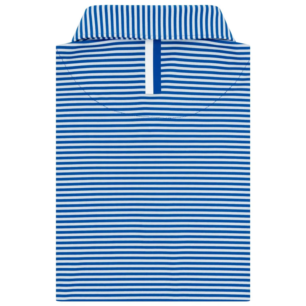 The Birdie Stripe - SMU | Collegiate Polo | The Birdie Stripe - Azure Blue/White - SMU 3 RED - Image 2