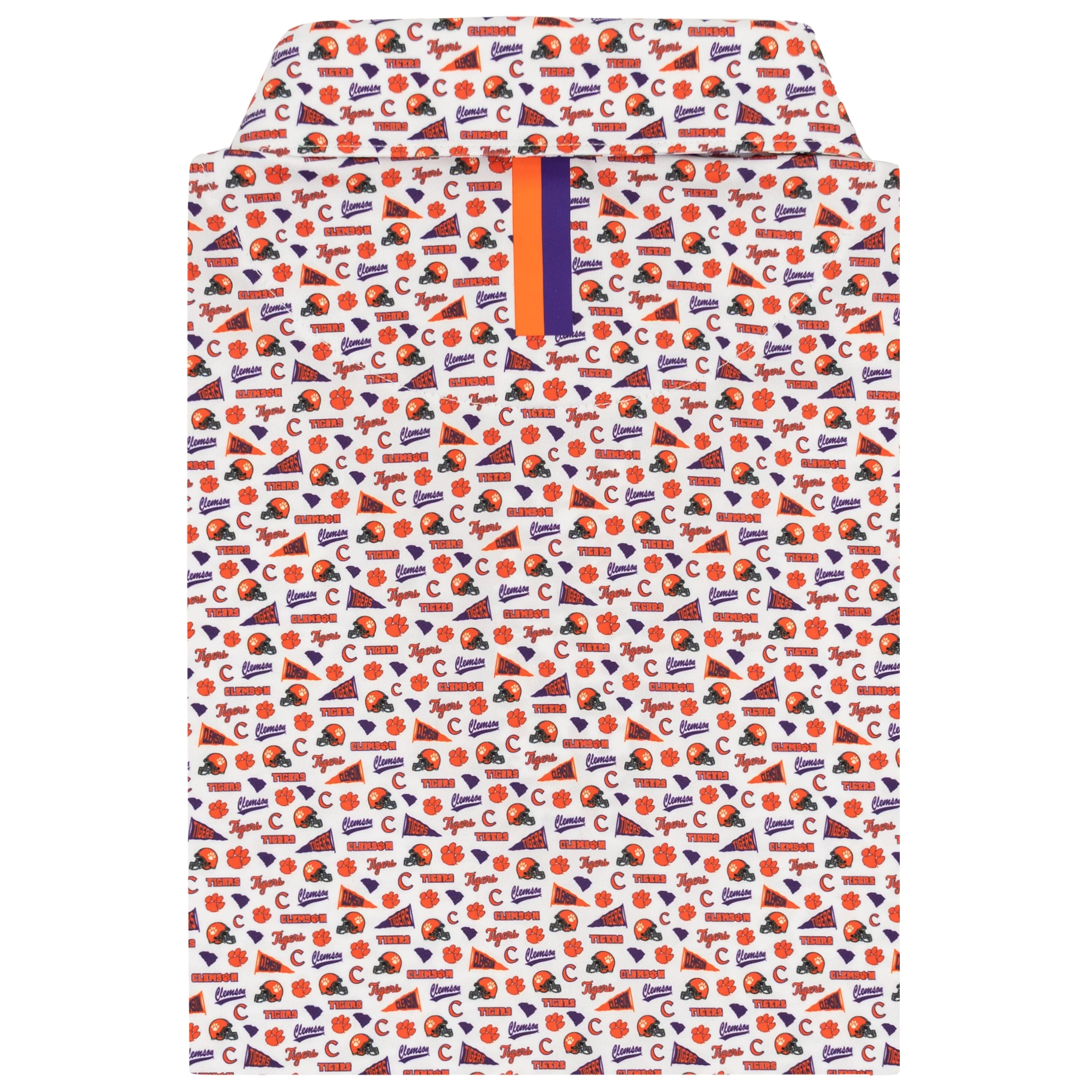 The Clemson Gameday | Collegiate Polo | The Clemson Gameday - White/Bright Orange - Image 2