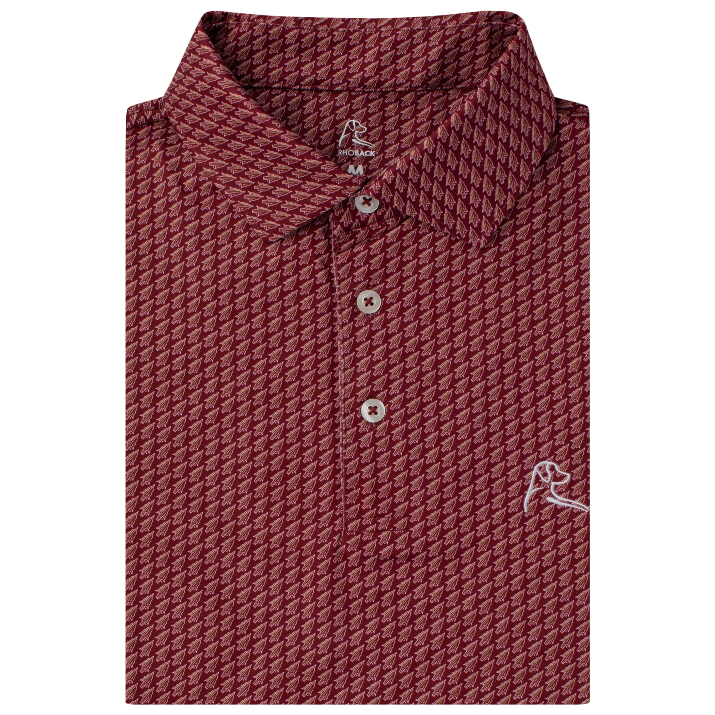The Florida State Arrowhead | Collegiate Polo | The Florida State Arrowhead - Garnet Red/White