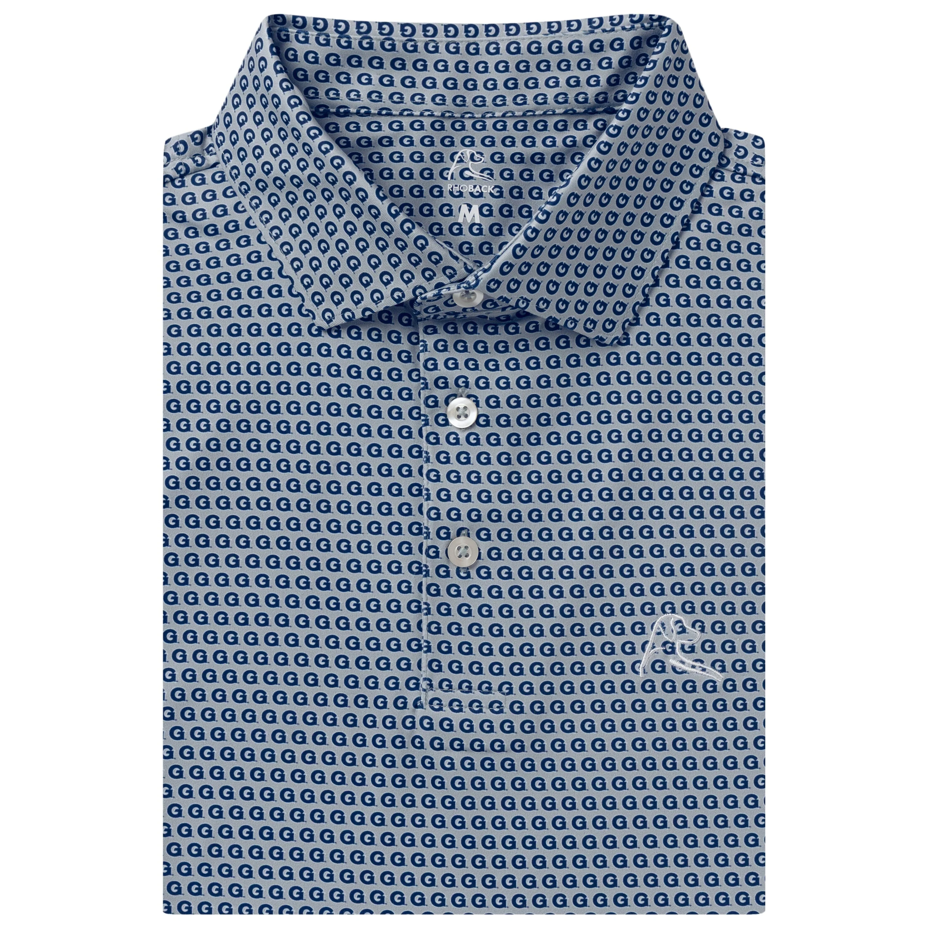 The Georgetown Hoyas™ | Collegiate Polo | The Georgetown Hoyas™ - Fossil Grey/Indigo Blue