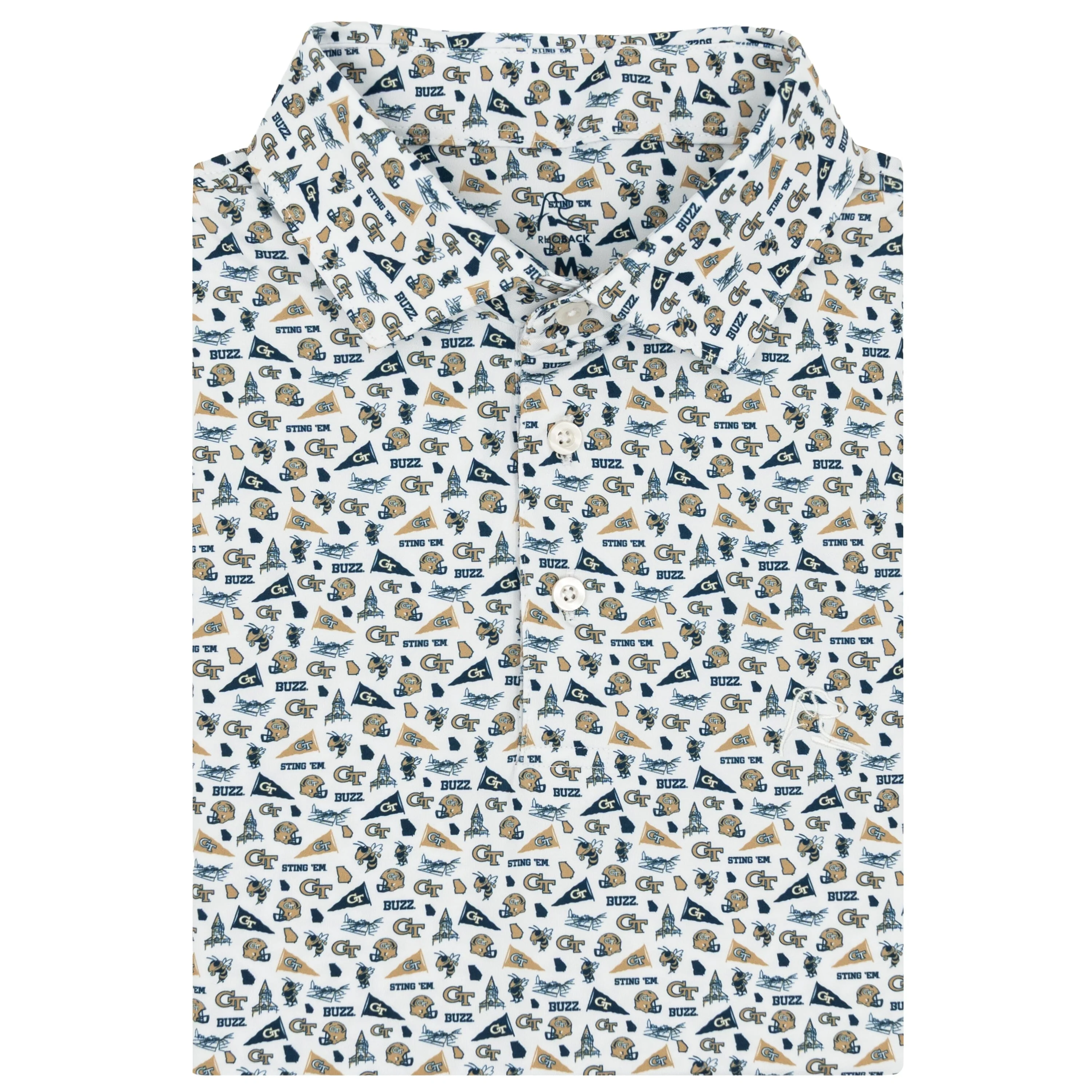 The Georgia Tech Gameday | Collegiate Polo | The Georgia Tech Gameday - White/Suit Navy