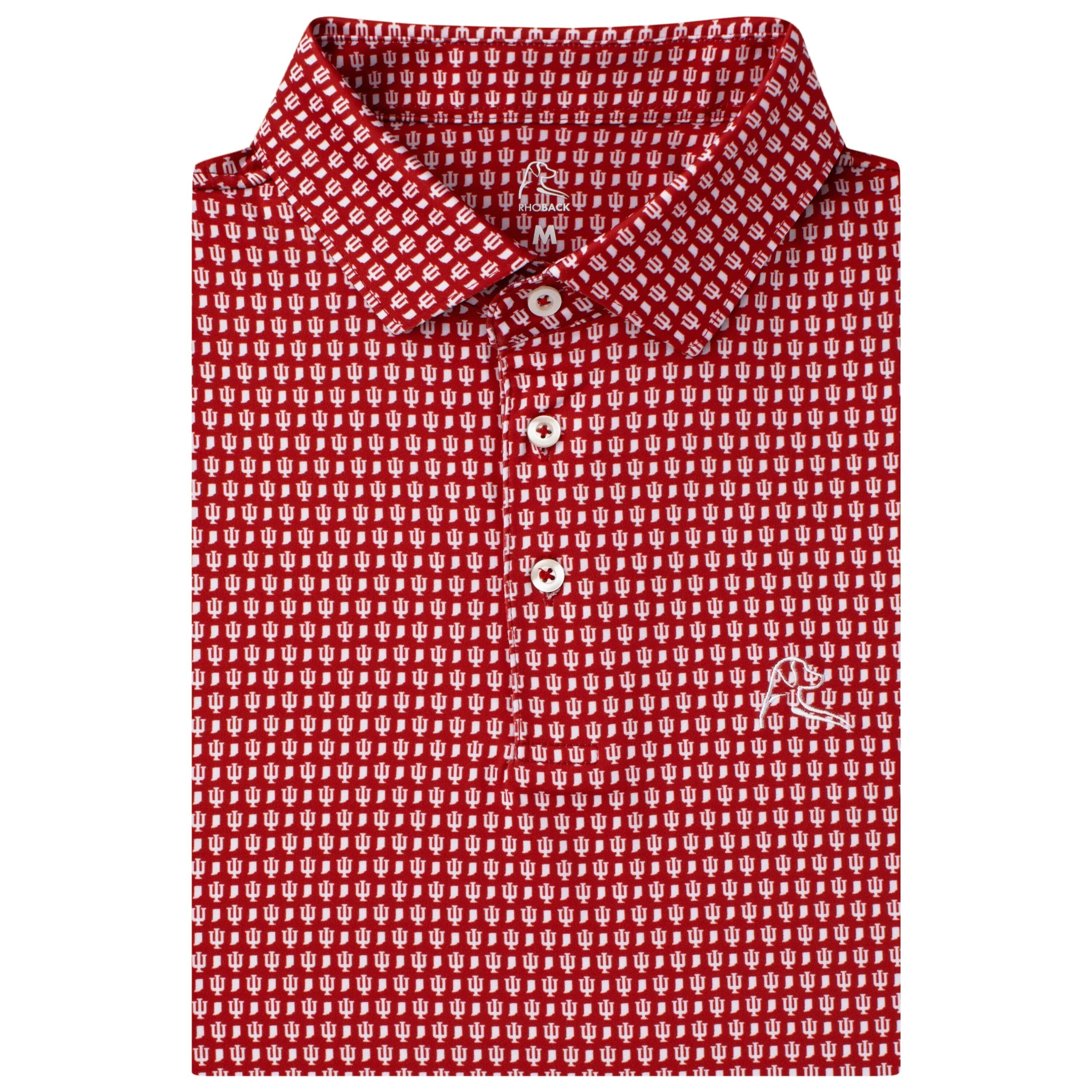 The Indiana Hoosier State | Collegiate Polo | The Indiana Hoosier State - Carmine Red/ White