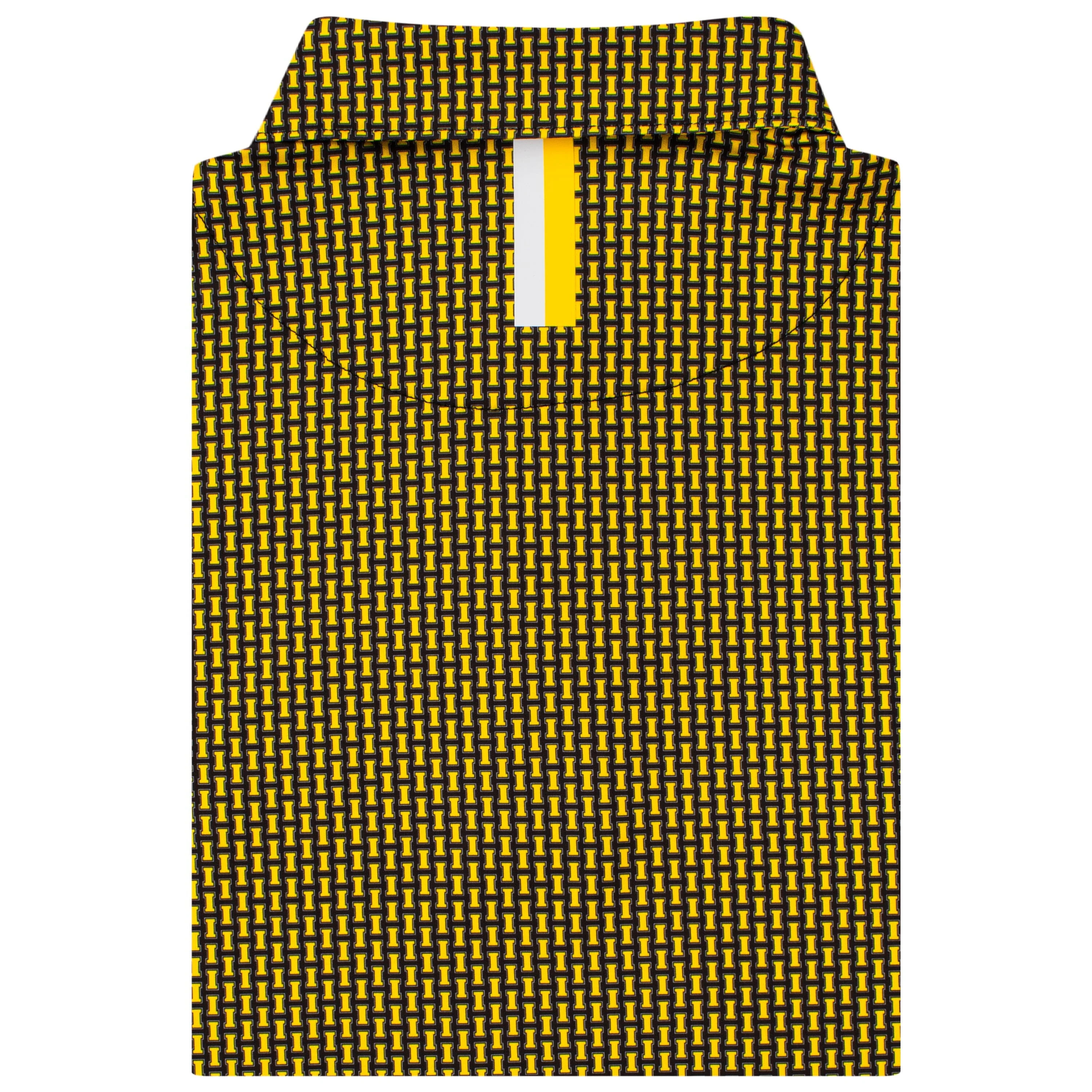 The Iowa Icon | Collegiate Polo | The Iowa Icon - Black/Bright Yellow - Image 2