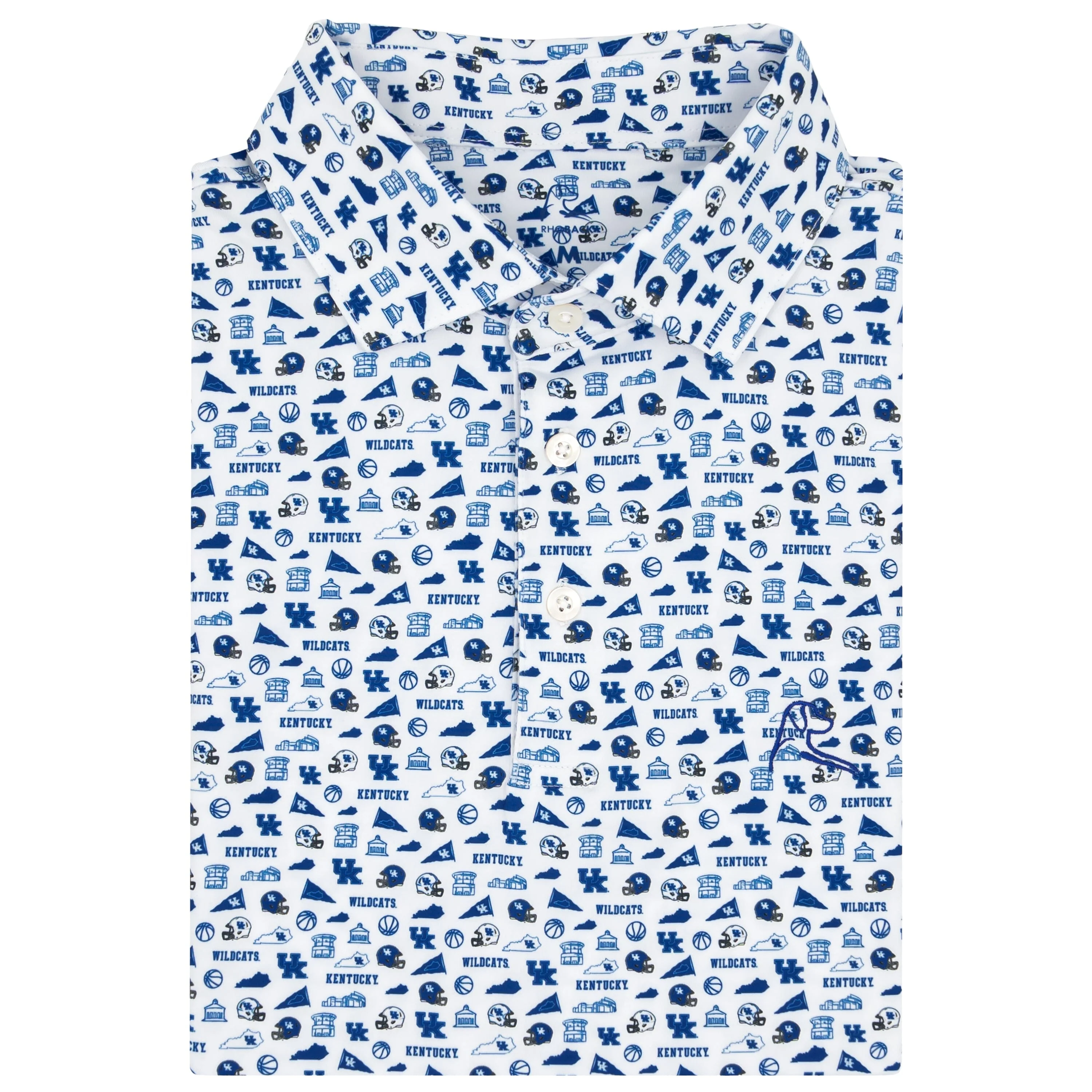 The Kentucky Gameday | Collegiate Polo | The Kentucky Gameday - White/Azure Blue