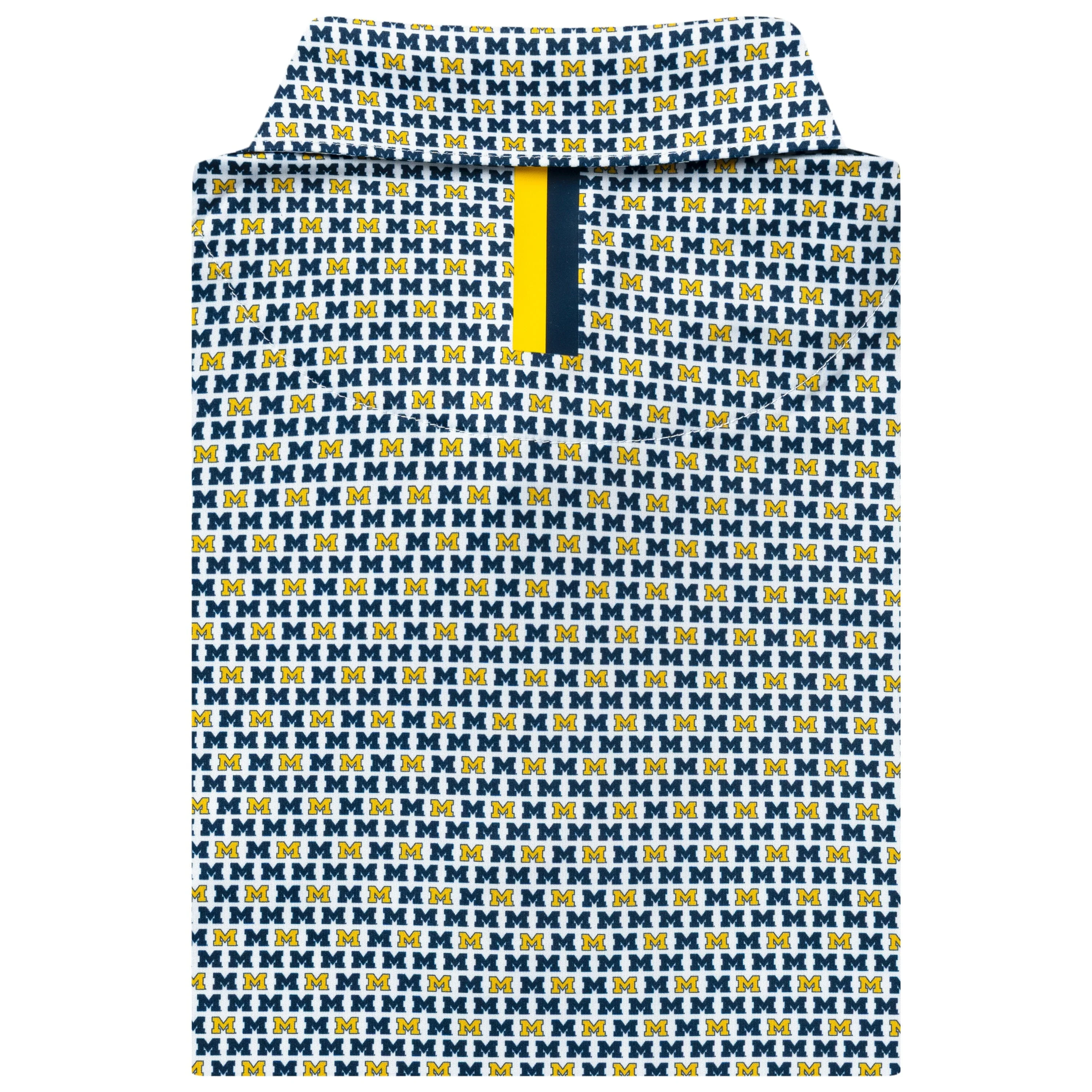 The Michigan M | Collegiate Polo | The Michigan M - White/Indigo Blue - Image 2