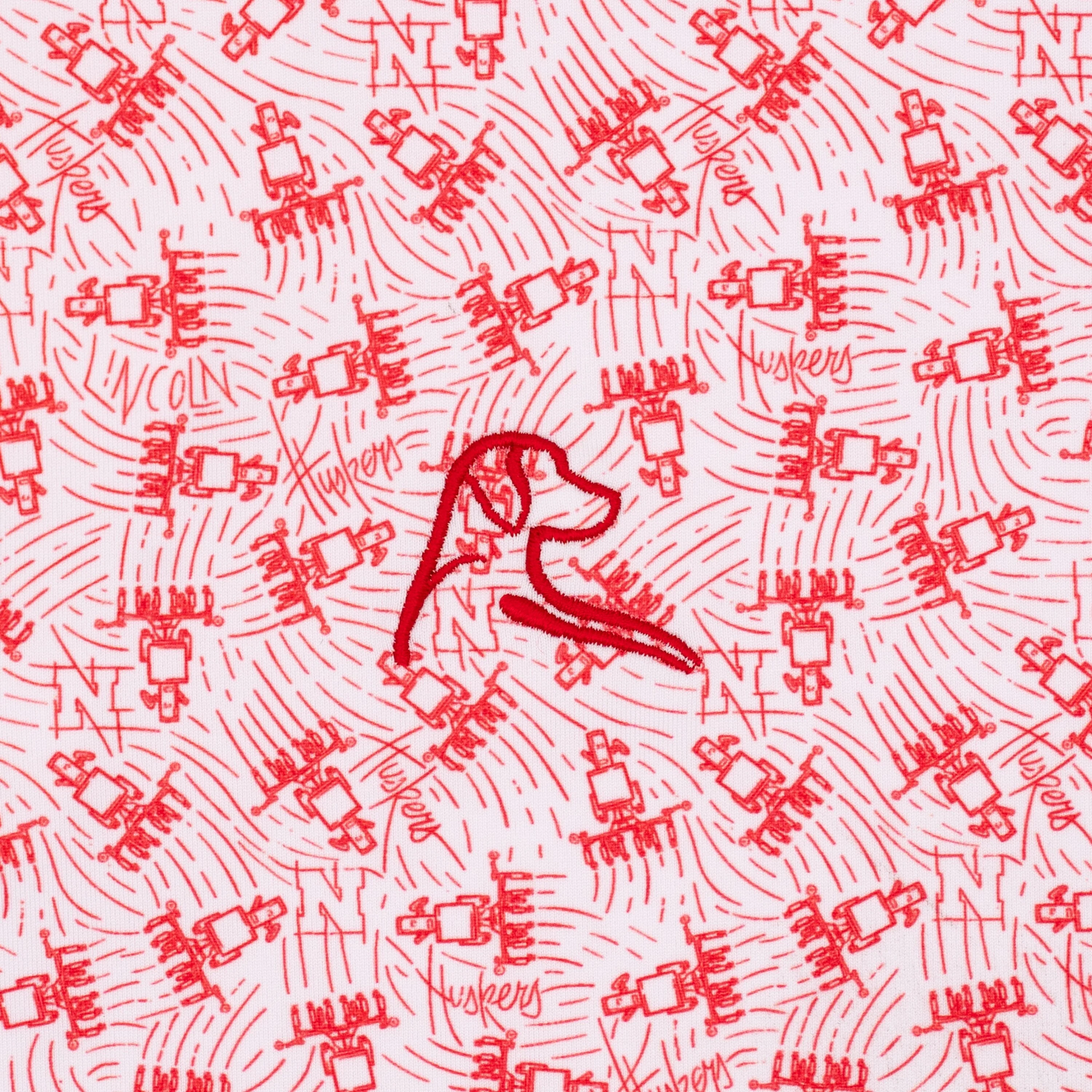 The Nebraska Cornhusker® | Collegiate Polo | The Nebraska Cornhusker® - White/Cherry Red - Image 3
