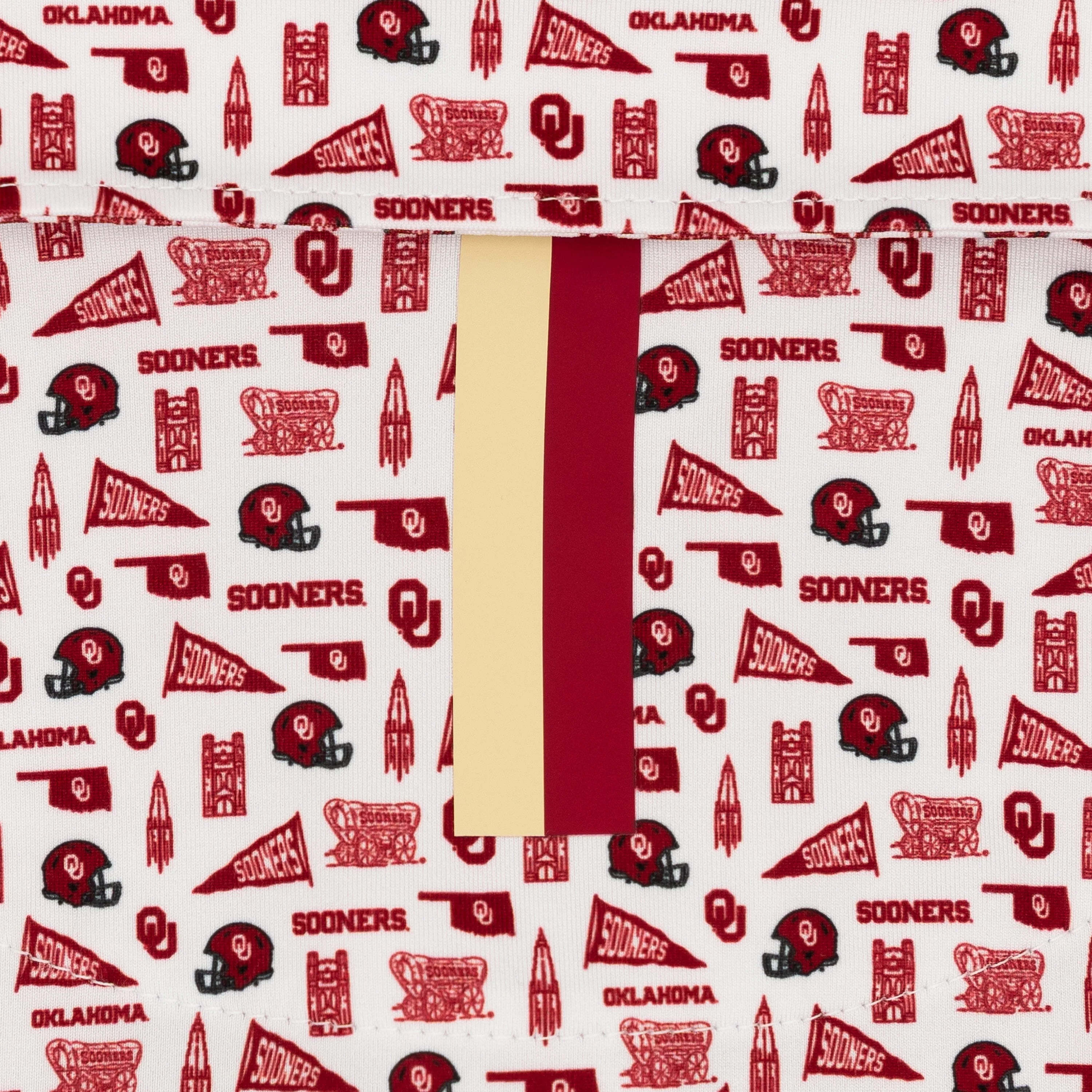 The Oklahoma Gameday | Collegiate Polo | The Oklahoma Gameday - White/Carmine Red - Image 4