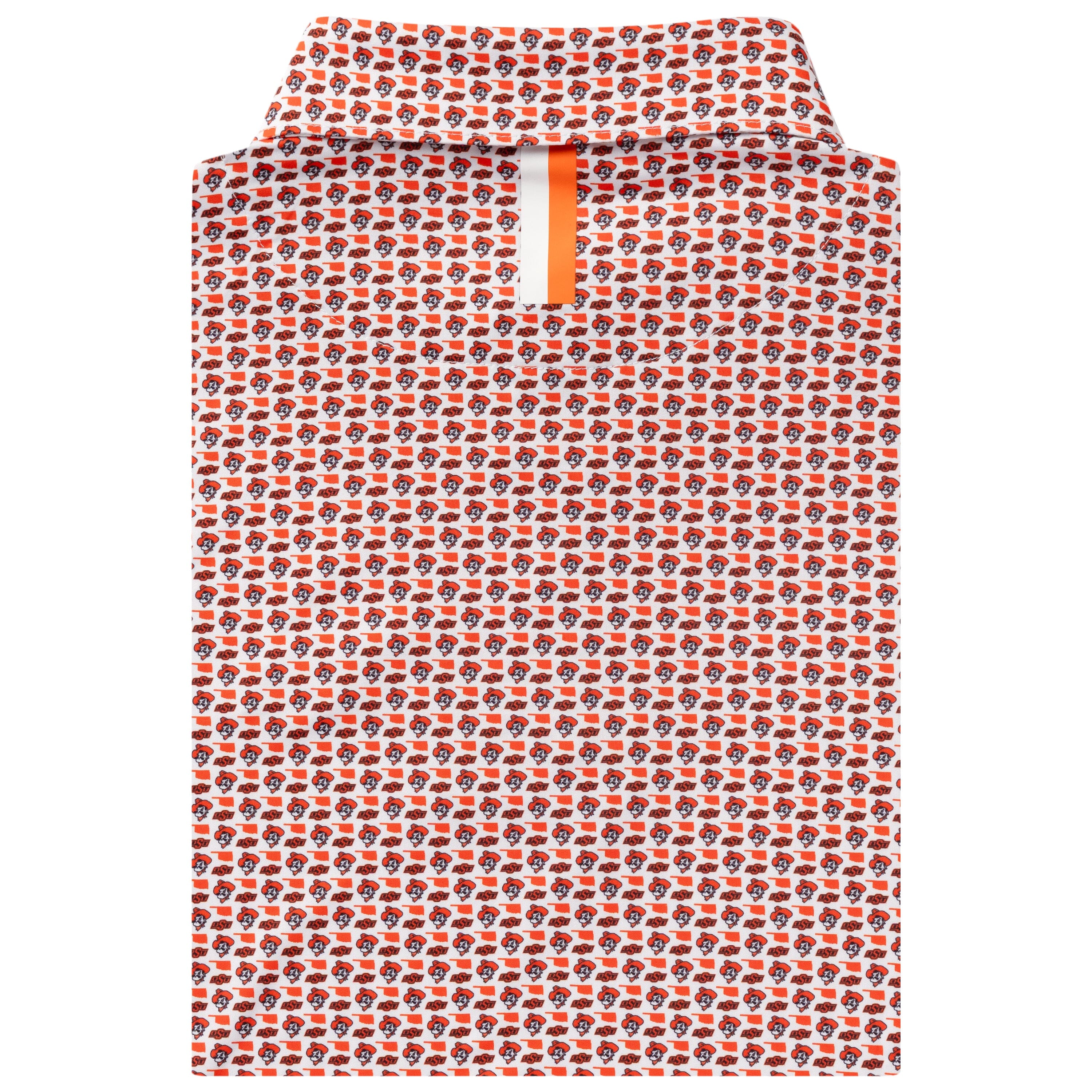 The Oklahoma State Pokes™ | Collegiate Polo | The Oklahoma State Pokes™ - White/Blaze Orange - Image 2