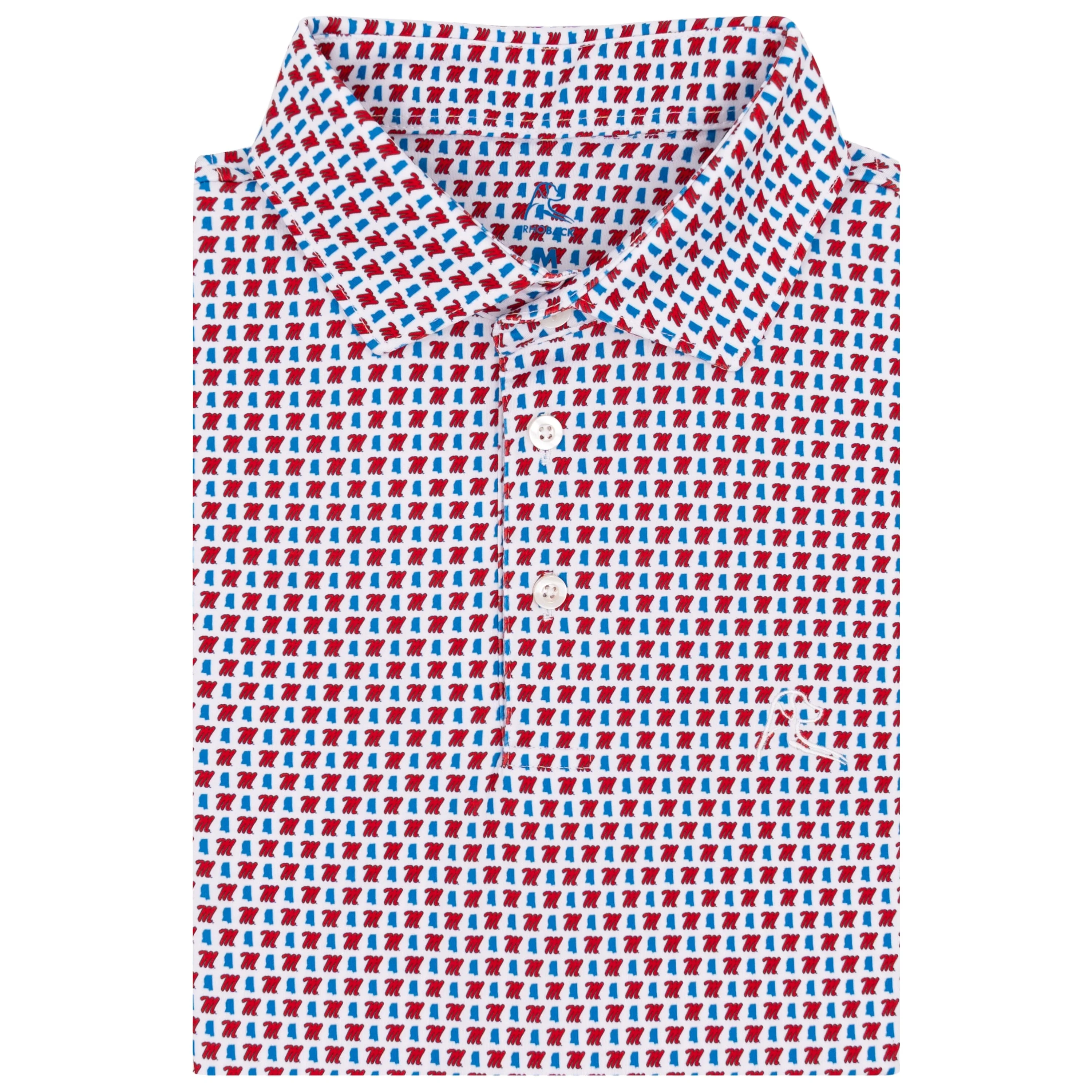 The Ole Miss Hotty Toddy™ | Collegiate Polo | The Ole Miss Hotty Toddy™ - White/Classic Blue