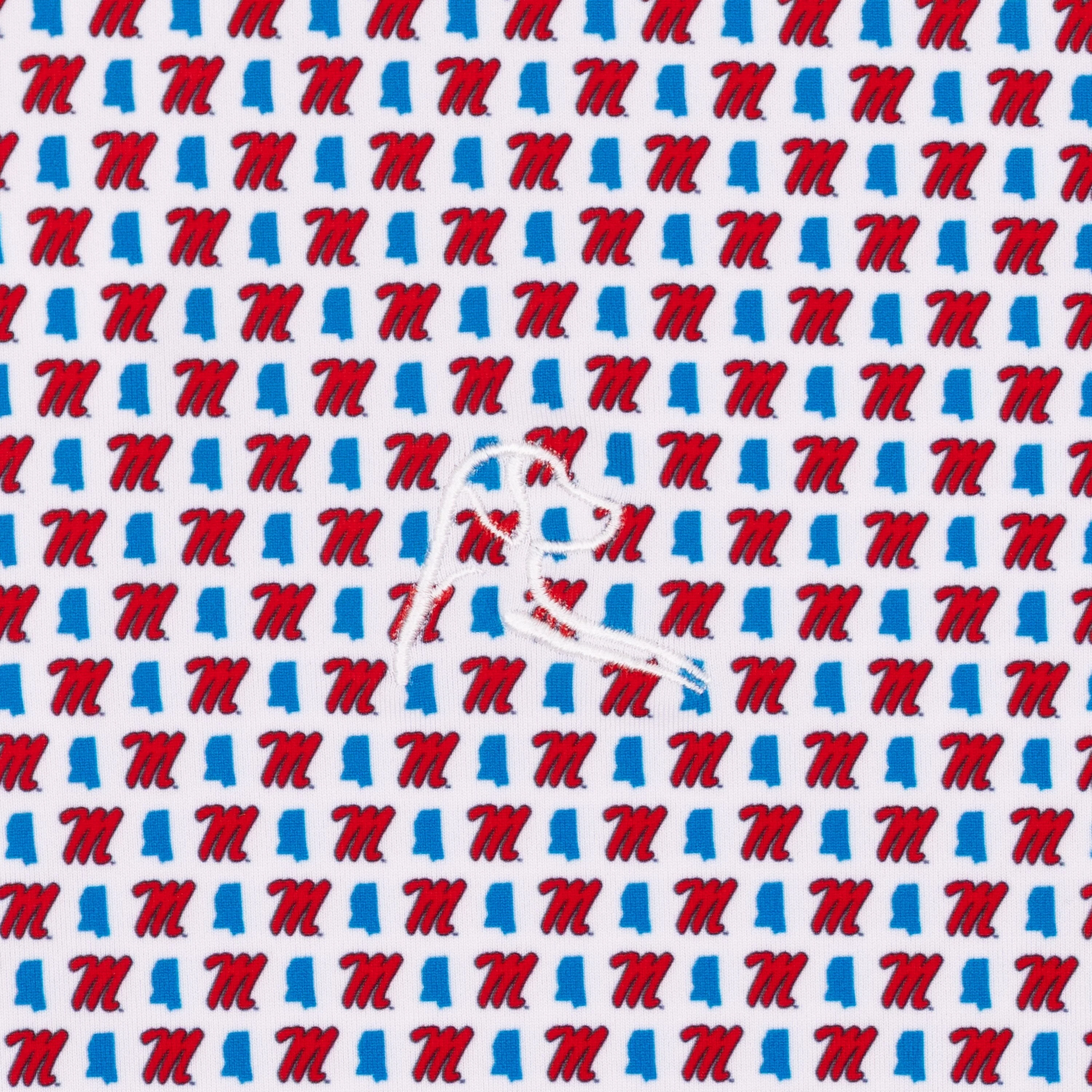 The Ole Miss Hotty Toddy™ | Collegiate Polo | The Ole Miss Hotty Toddy™ - White/Classic Blue - Image 3