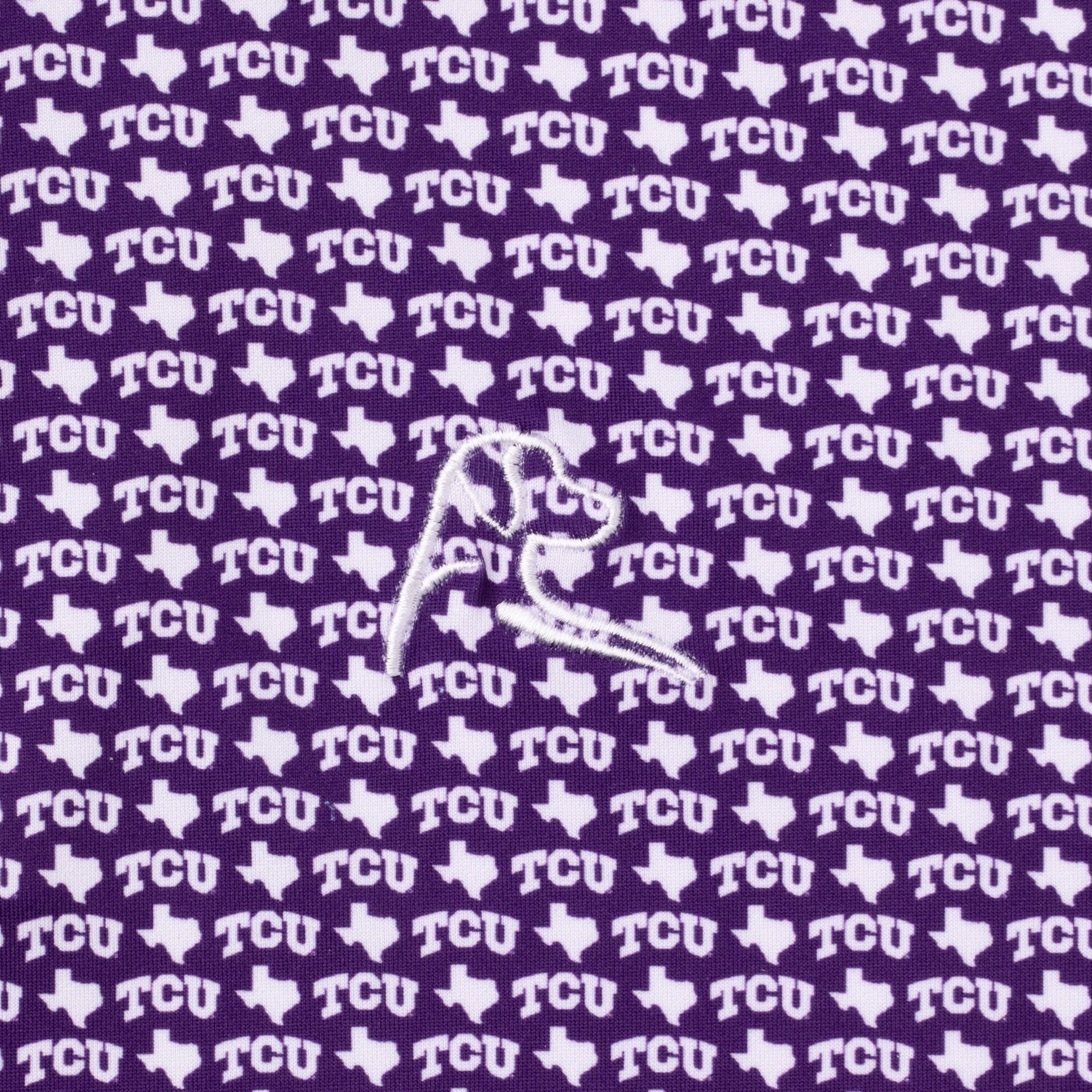 The TCU Horned Frogs⢠| Collegiate Polo | The TCU Horned Frogs⢠- Plum Purple/White - Image 3