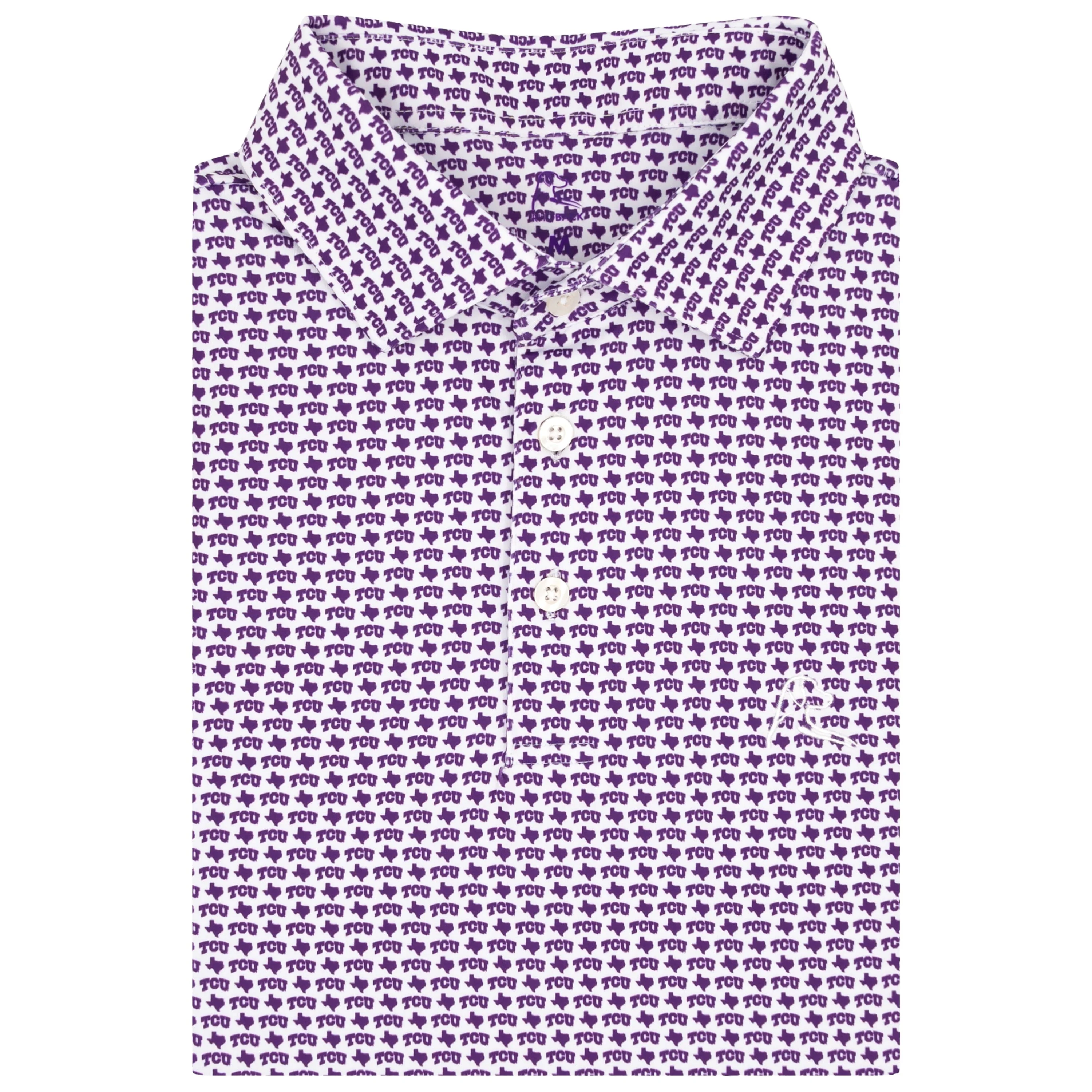 The TCU Horned Frogs⢠| Collegiate Polo | The TCU Horned Frogs⢠- White/Plum Purple