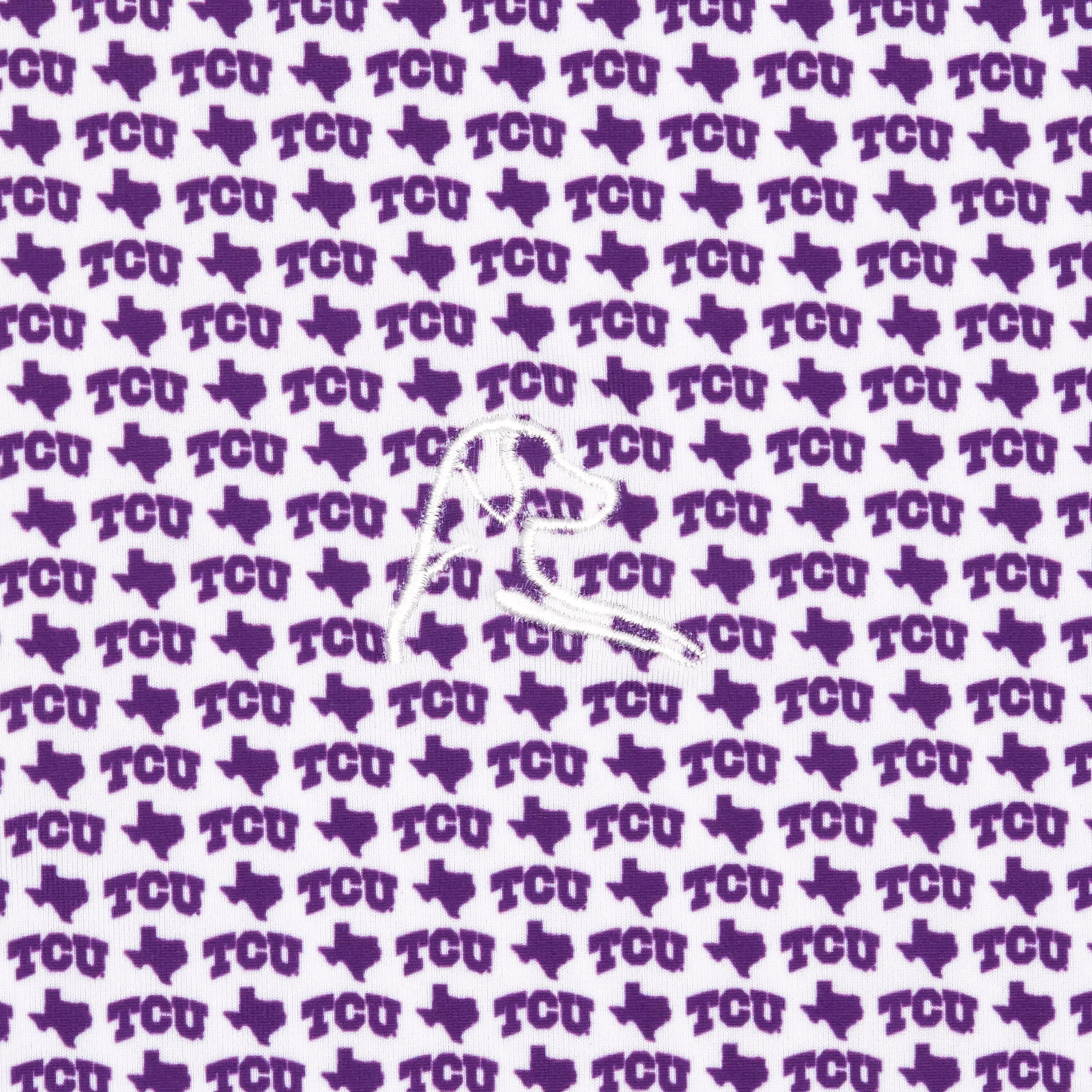 The TCU Horned Frogs⢠| Collegiate Polo | The TCU Horned Frogs⢠- White/Plum Purple - Image 4