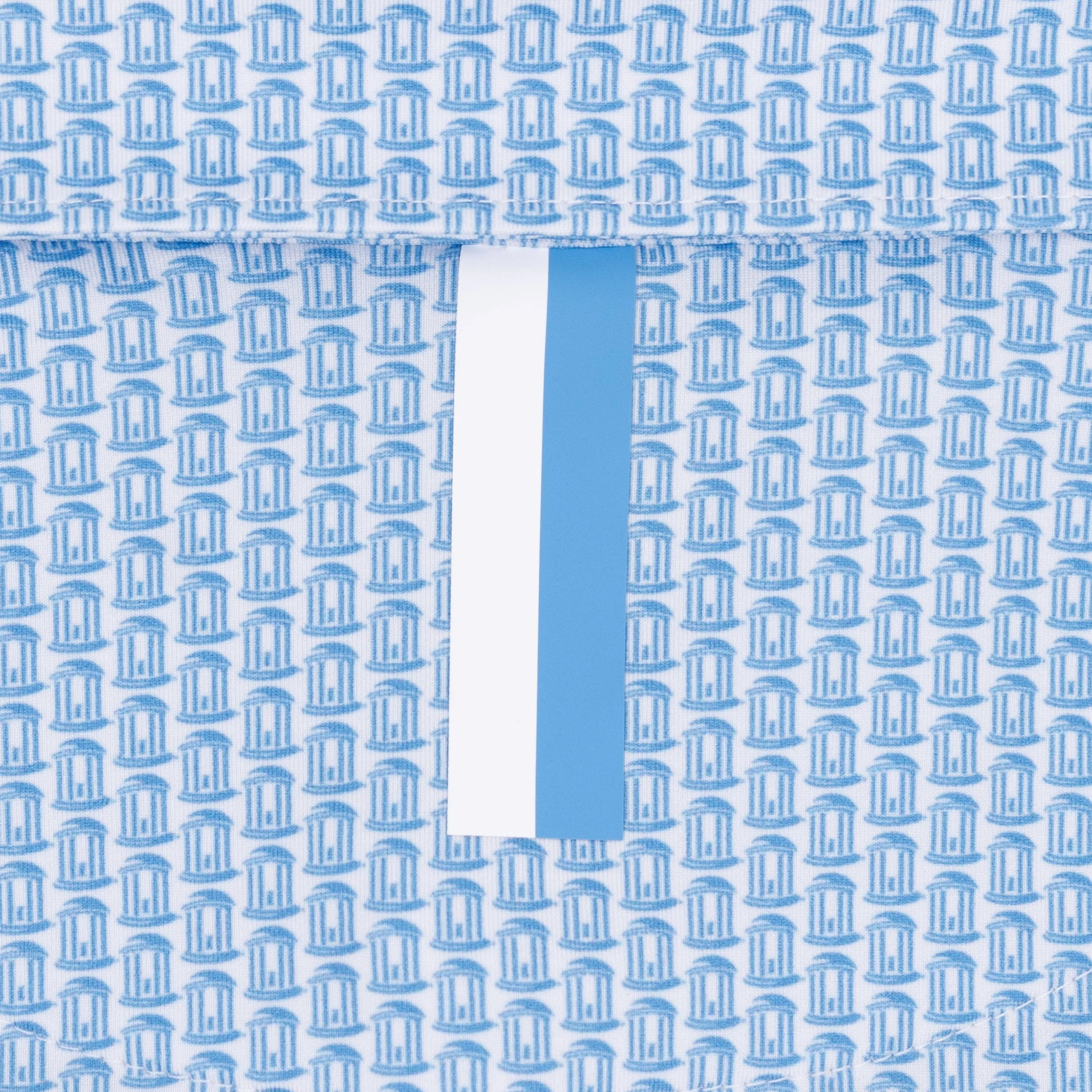 The UNC Old Well | Collegiate Polo | The UNC Old Well - White/Powder Blue - Image 4