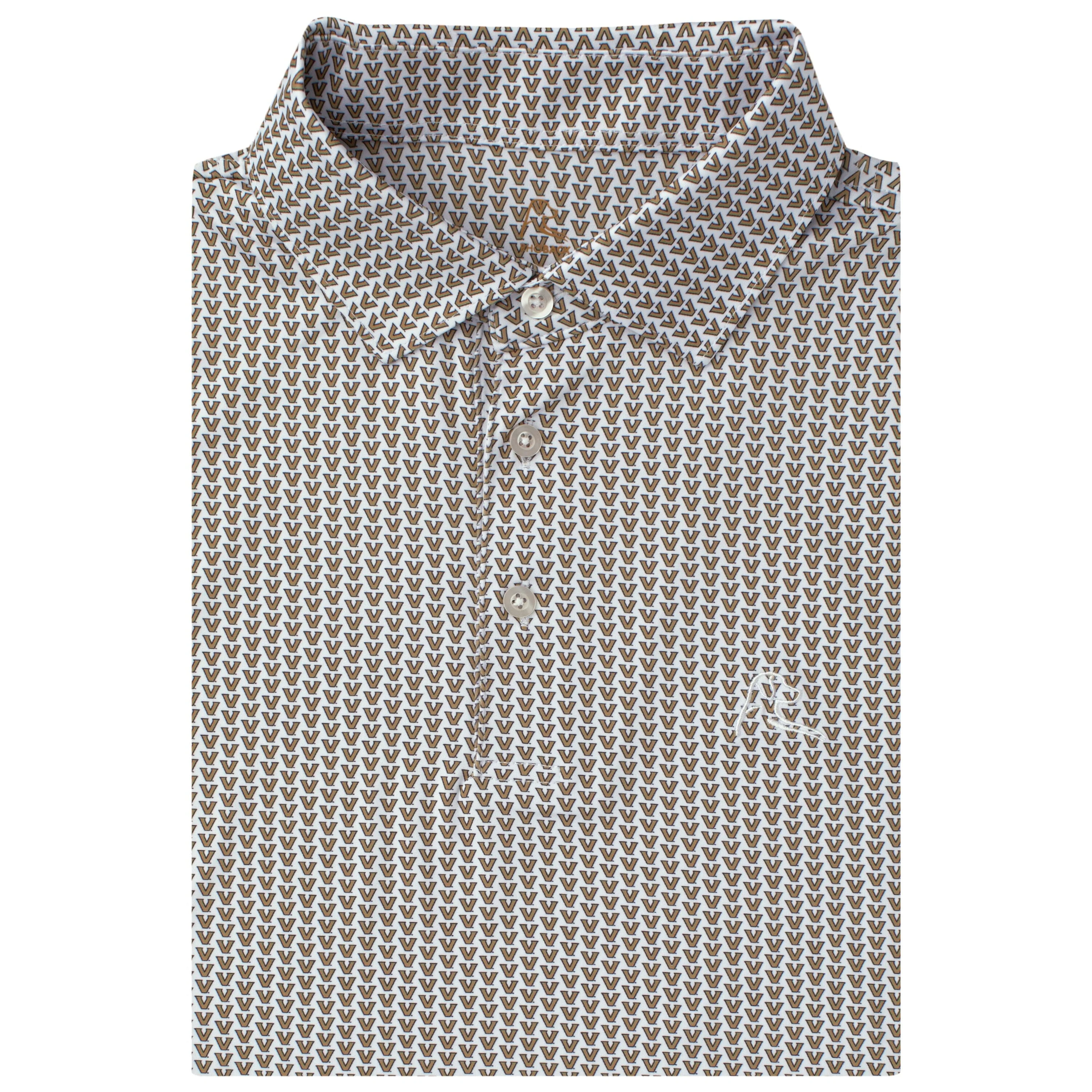 The Vanderbilt Commodores® | Collegiate Polo | The Vanderbilt Commodores® - White/Sierra Gold