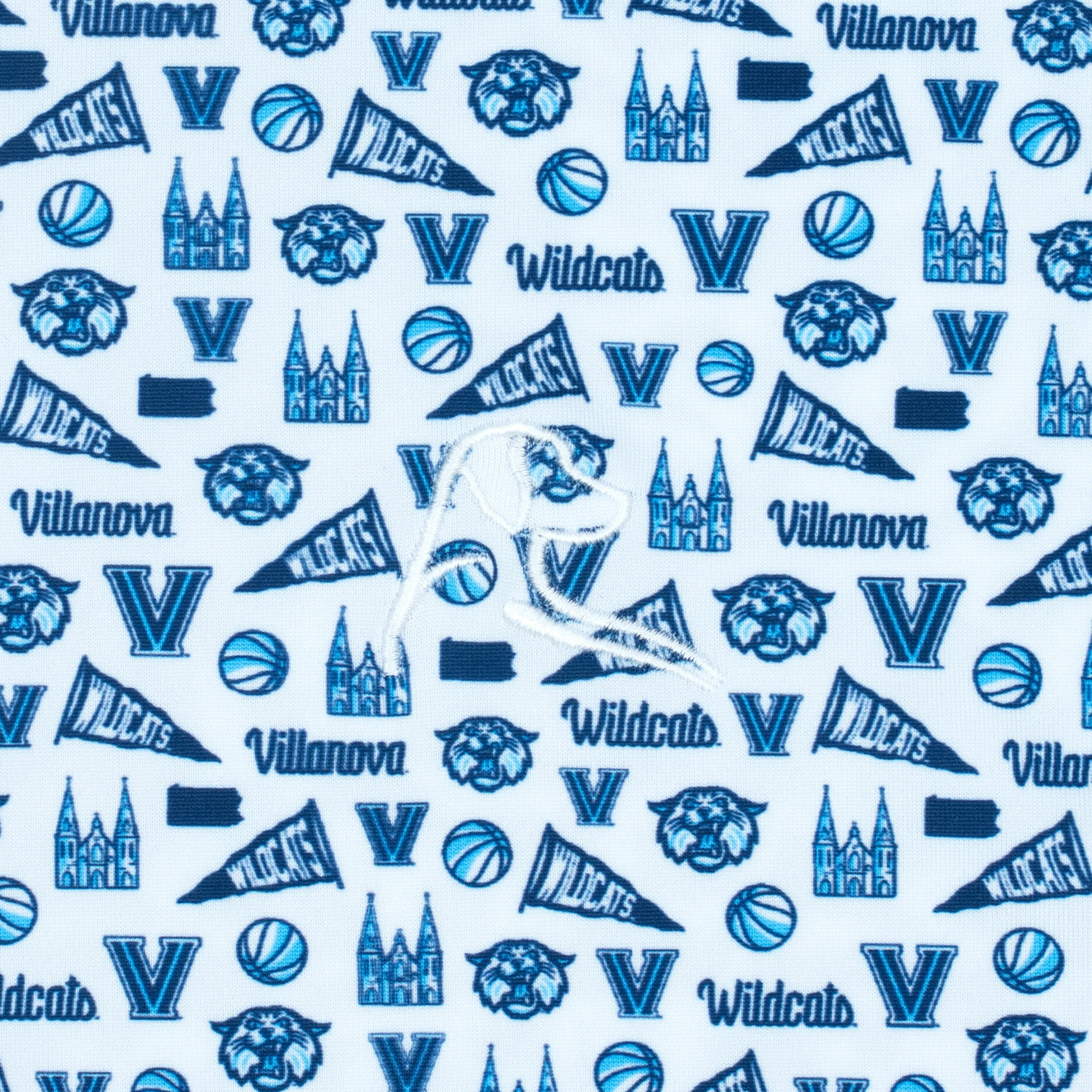 The Villanova Gameday | Collegiate Polo | The Villanova Gameday - White/Dock Blue - Image 3
