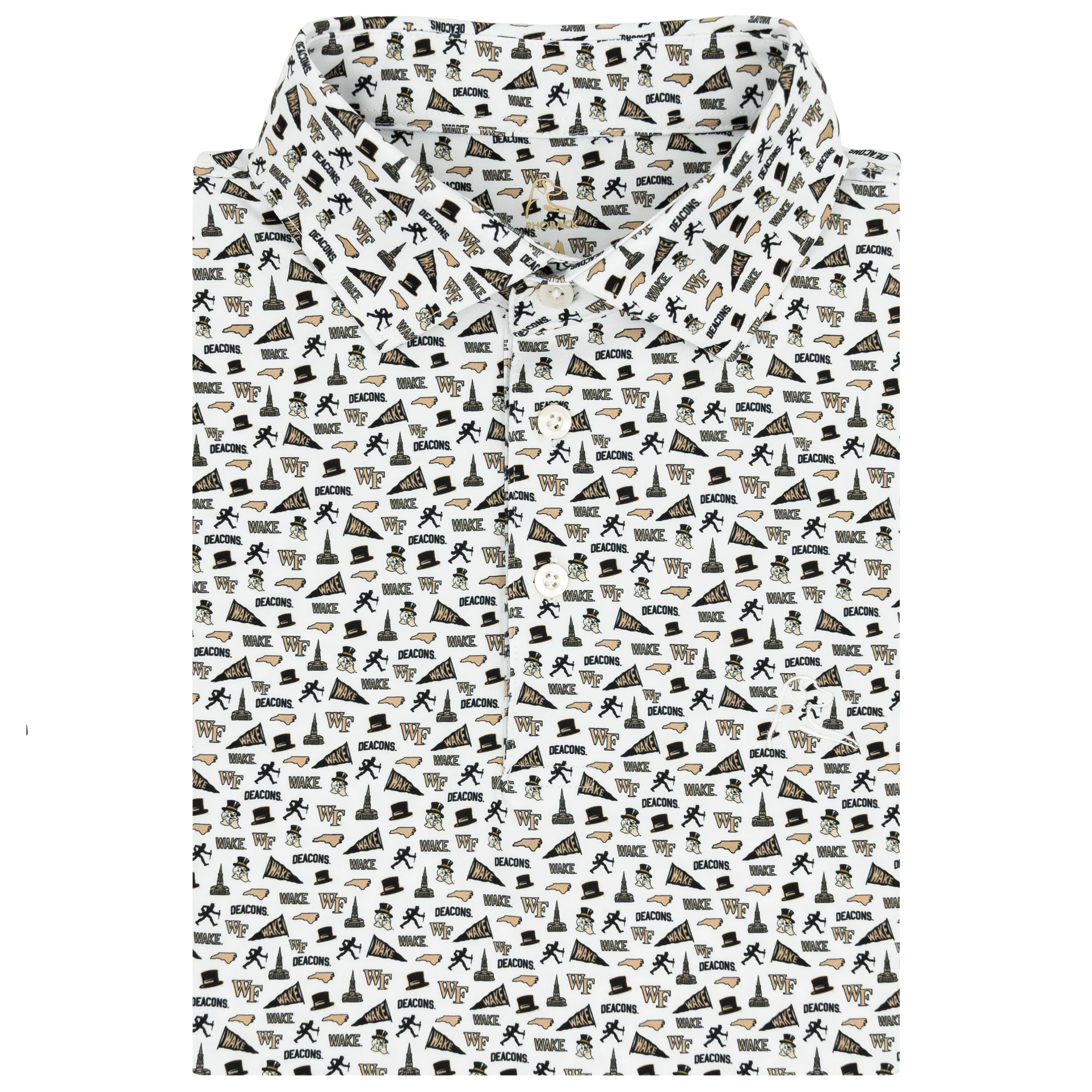 The Wake Forest Gameday | Collegiate Polo | The Wake Forest Gameday - White/Old Gold