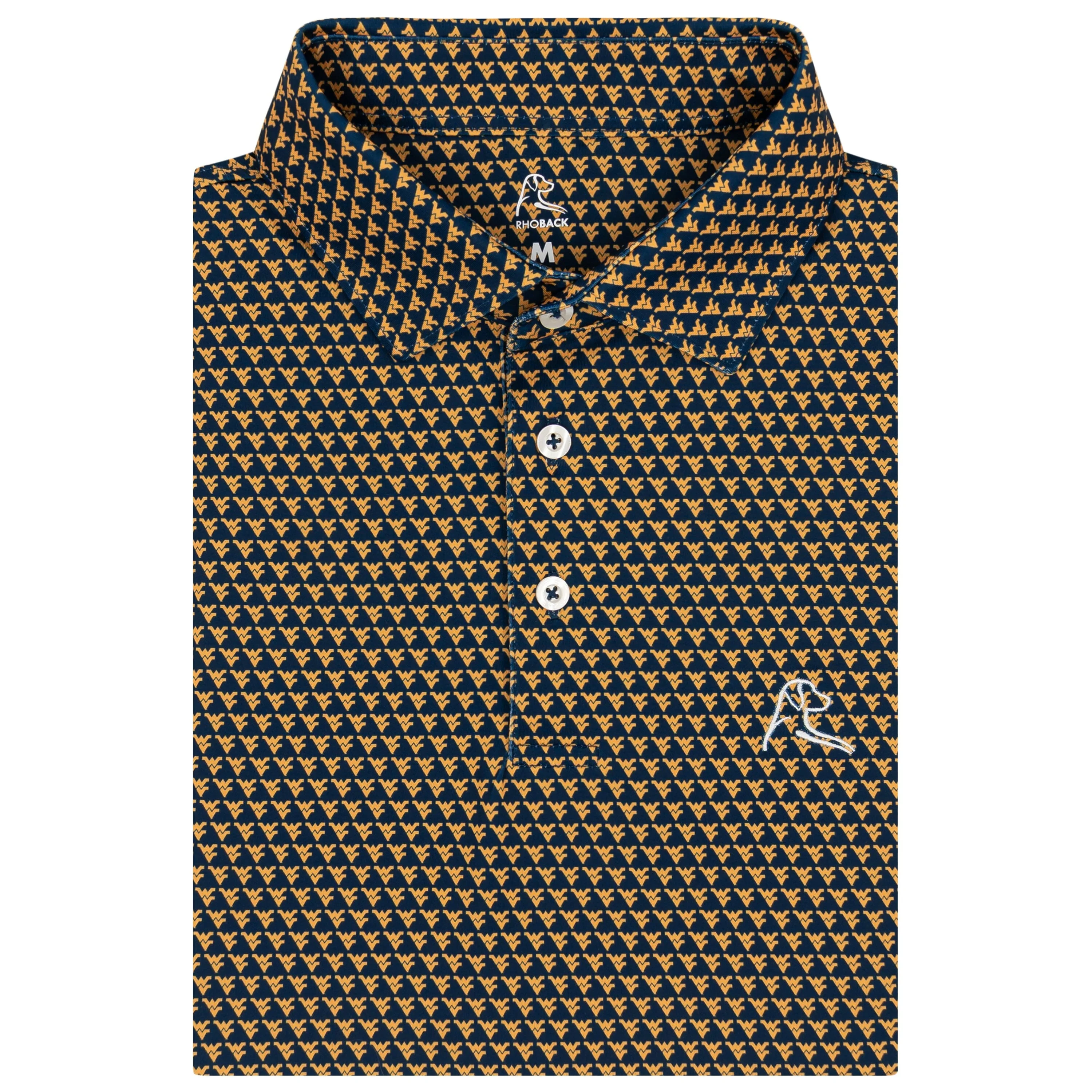 The West Virginia Mountaineers® | Collegiate Polo | The West Virginia Mountaineers® - Indigo Blue/Mountain Gold