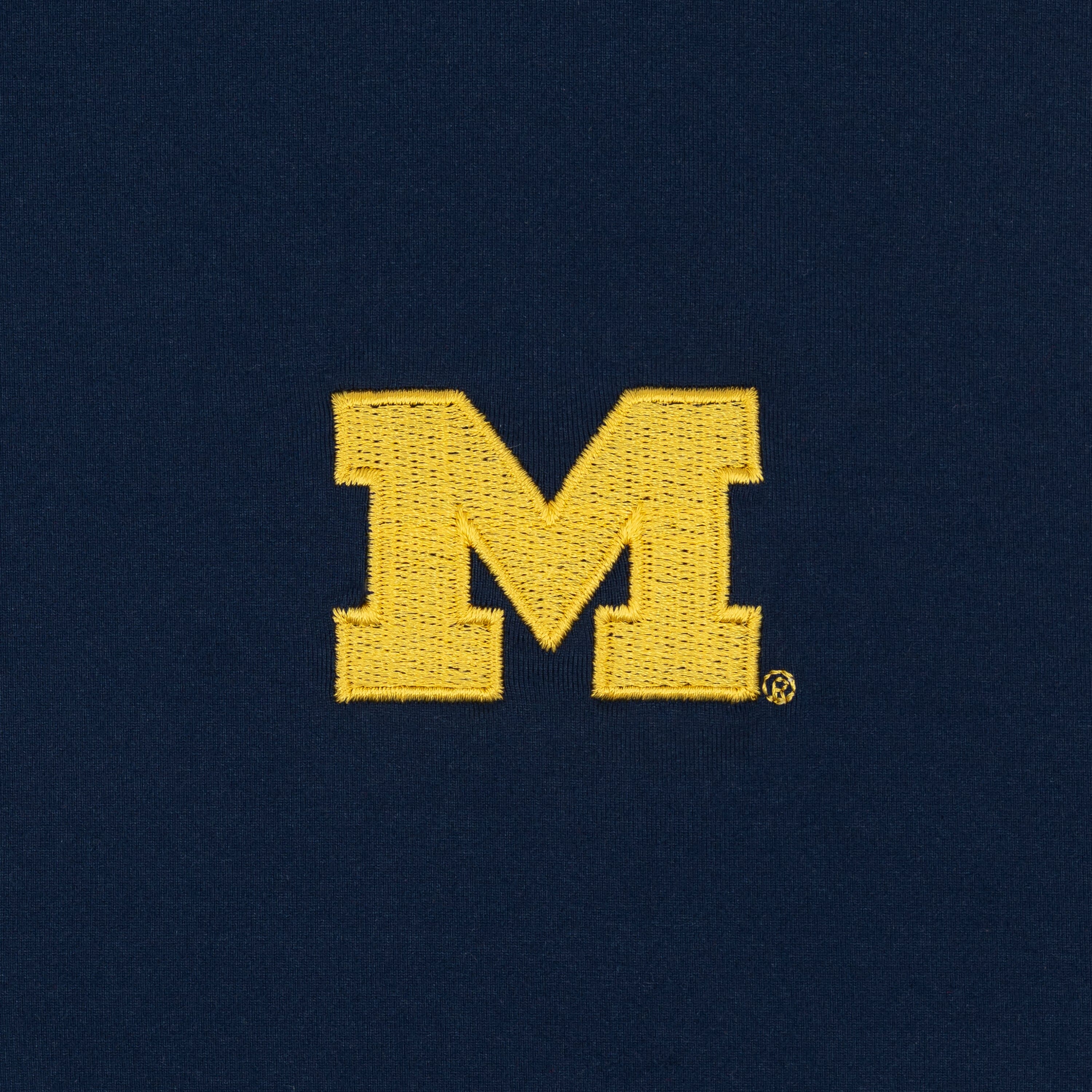 Solid Collegiate Q-Zip - Michigan | Solid - Indigo Blue - Michigan - 2 - Image 3