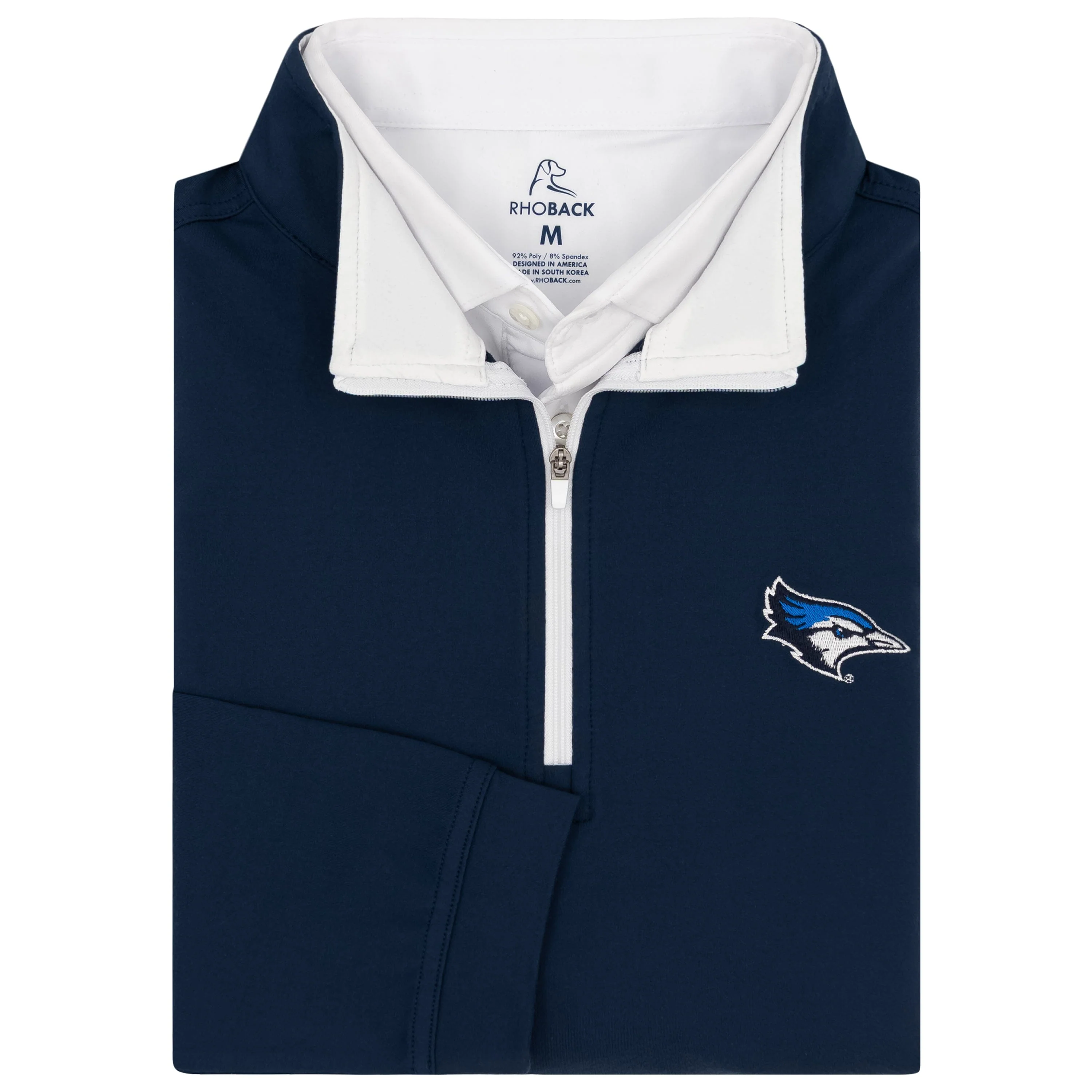 Solid Collegiate Q-Zip - Creighton | Solid - Indigo Blue - Creighton - 1