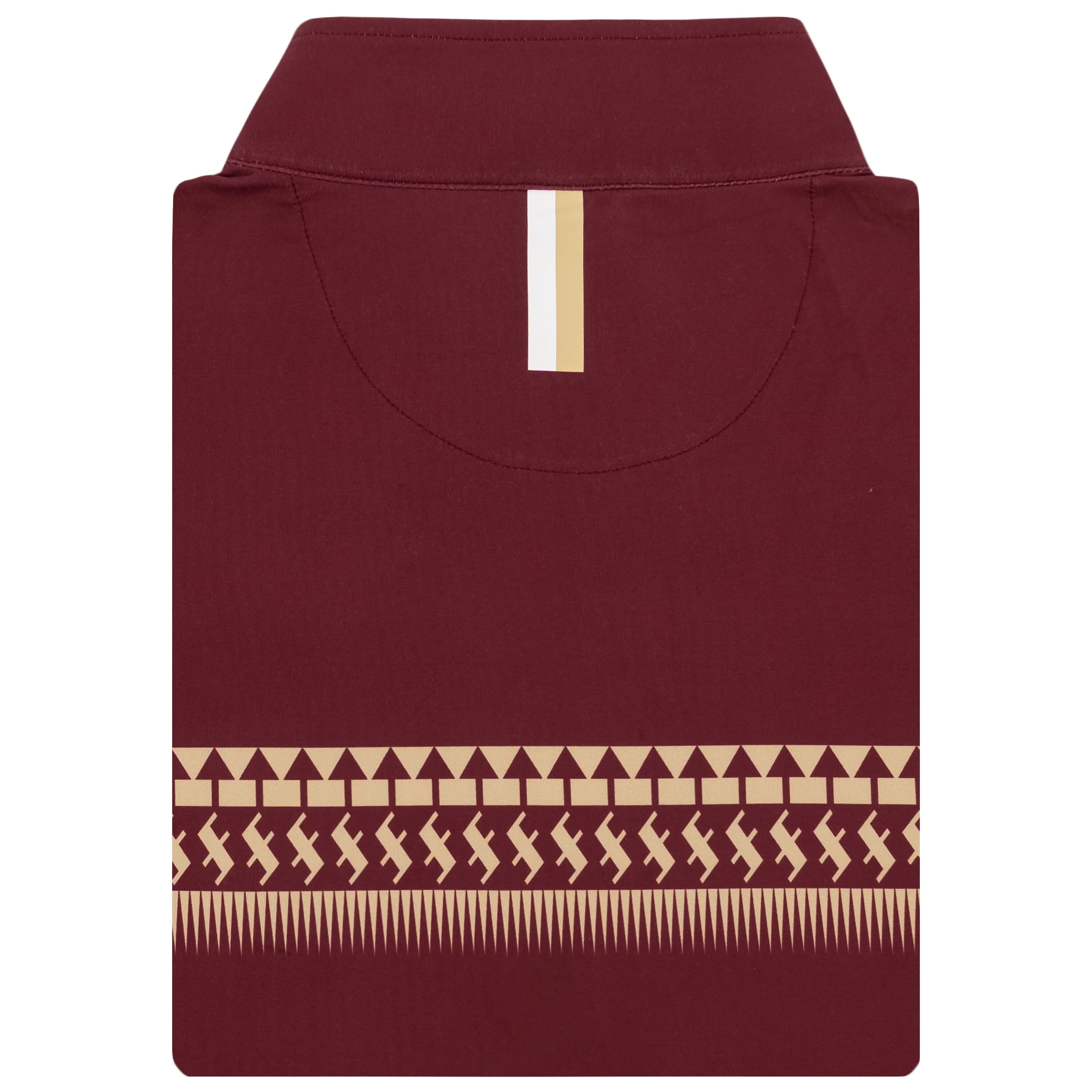 Florida State Jersey Stripe Collegiate Q-Zip | The Florida State Jersey Stripe - Garnet Red/Old Gold - Image 2