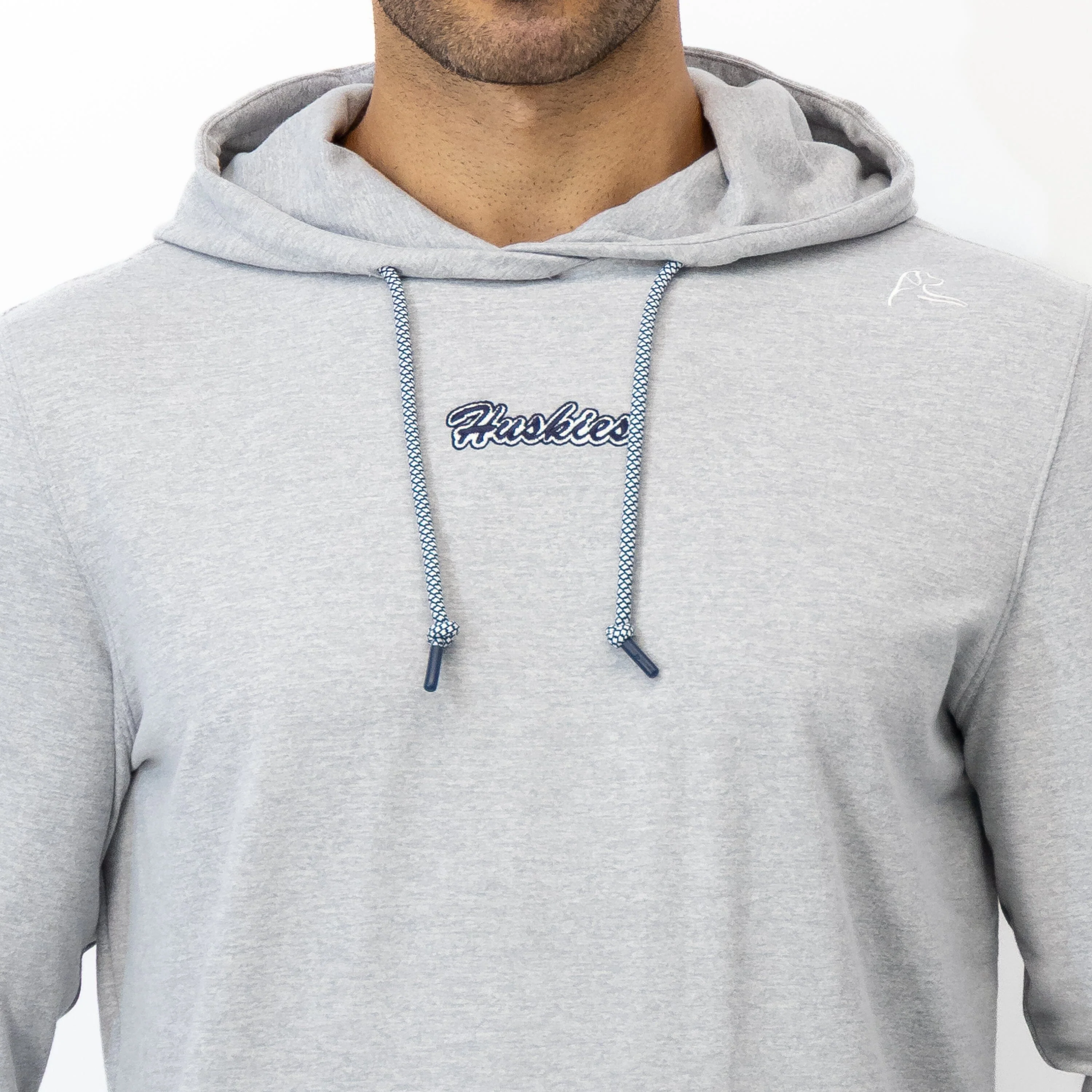Hesi Collegiate Hoodie - UConn | Heather - Stainless Steel/White - UConn - 2 - Image 2