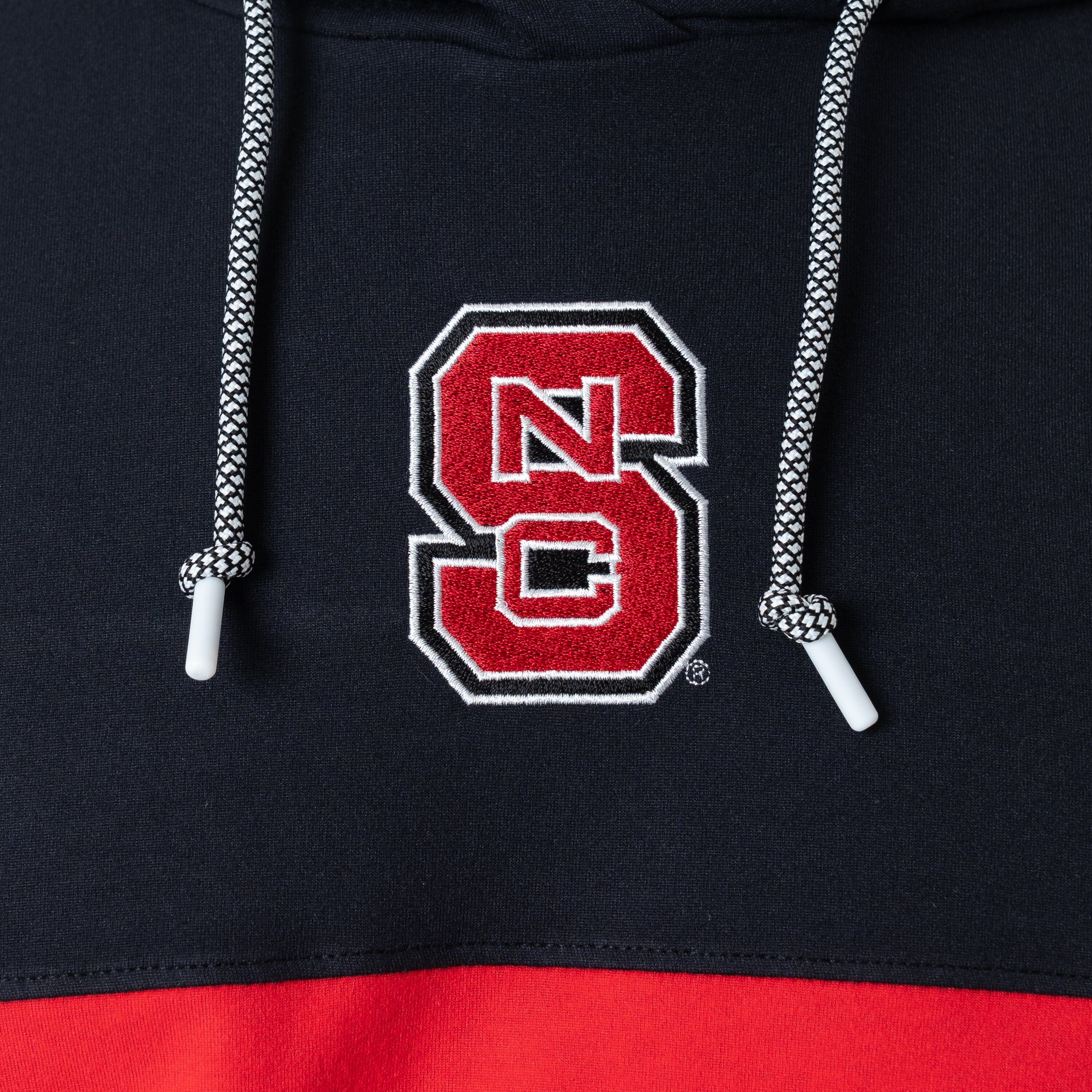 Hesi Collegiate Hoodie - NC State | Colorblock - Midnight Black/Cherry Red - NC State - 1 - Image 4