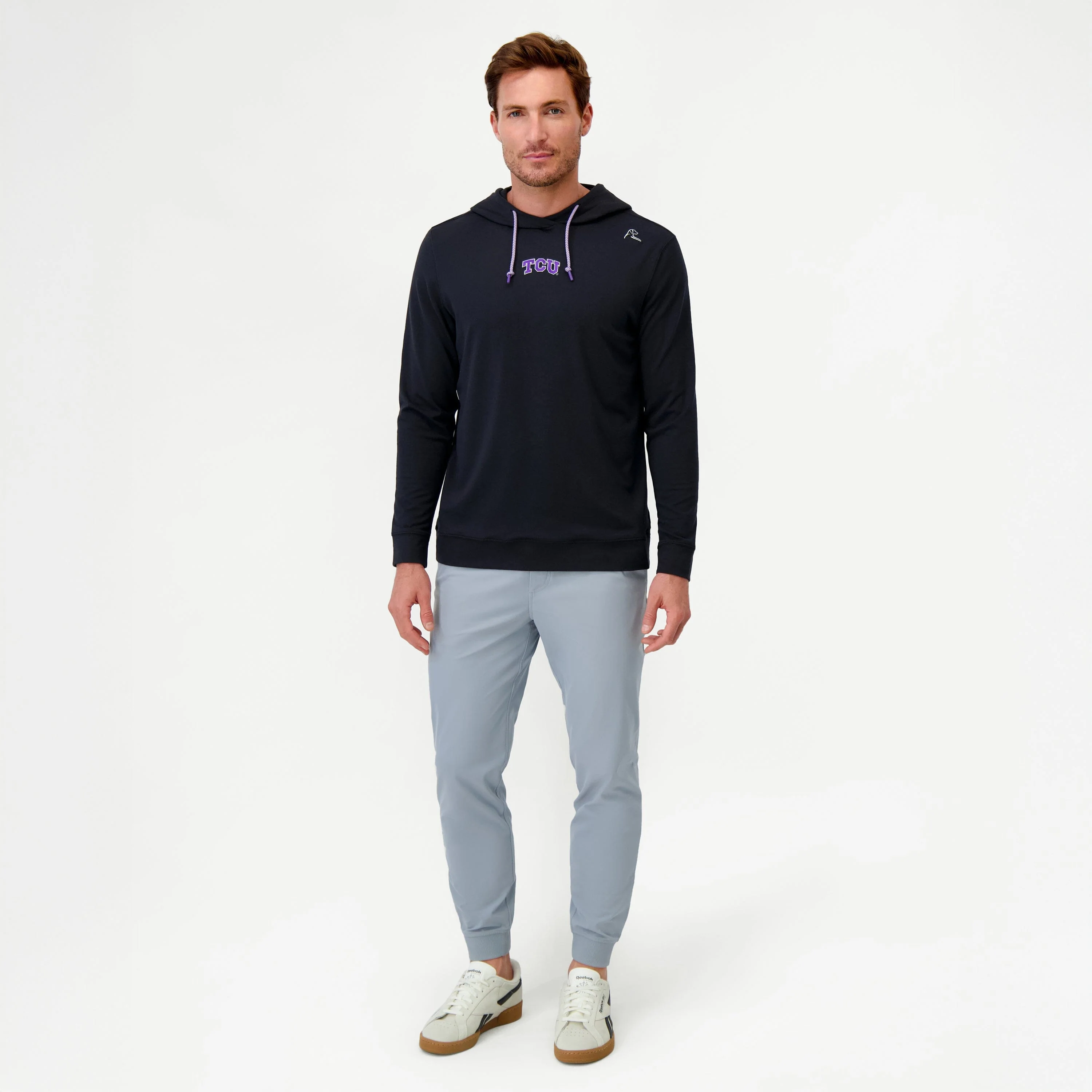 Hesi Collegiate Hoodie - TCU | Solid - Black - TCU - 1 - Image 4